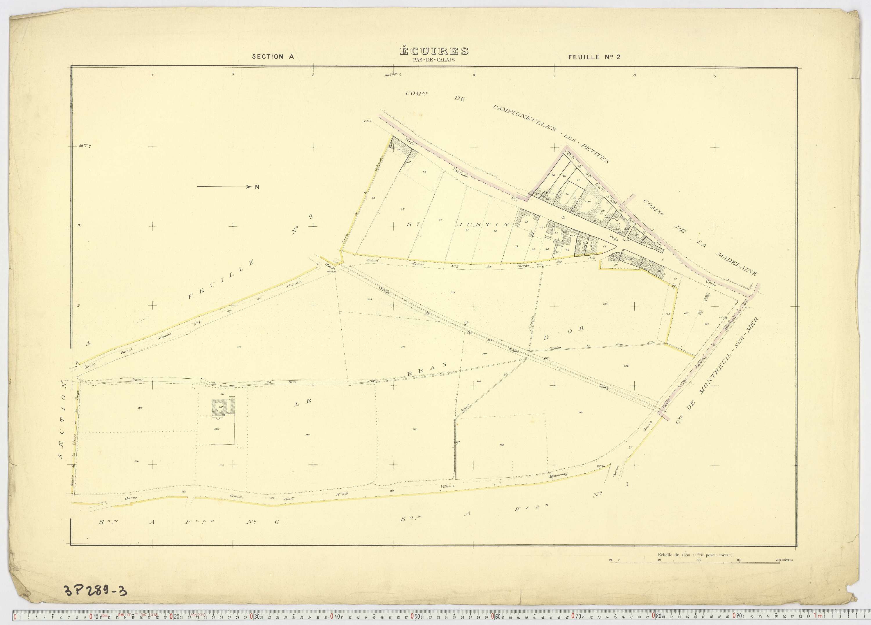 Écuires - Section A, feuille 2.