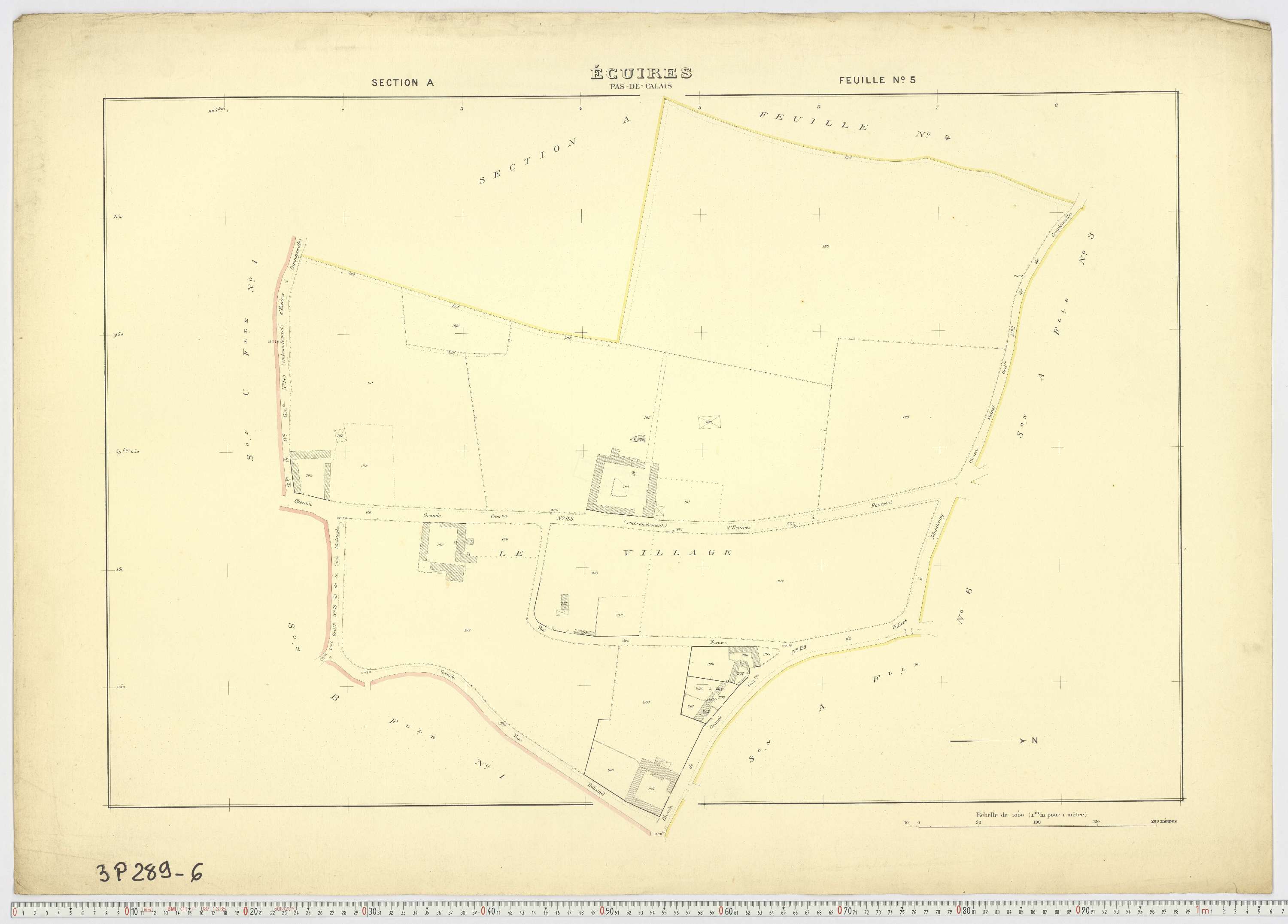 Écuires - Section A, feuille 5.