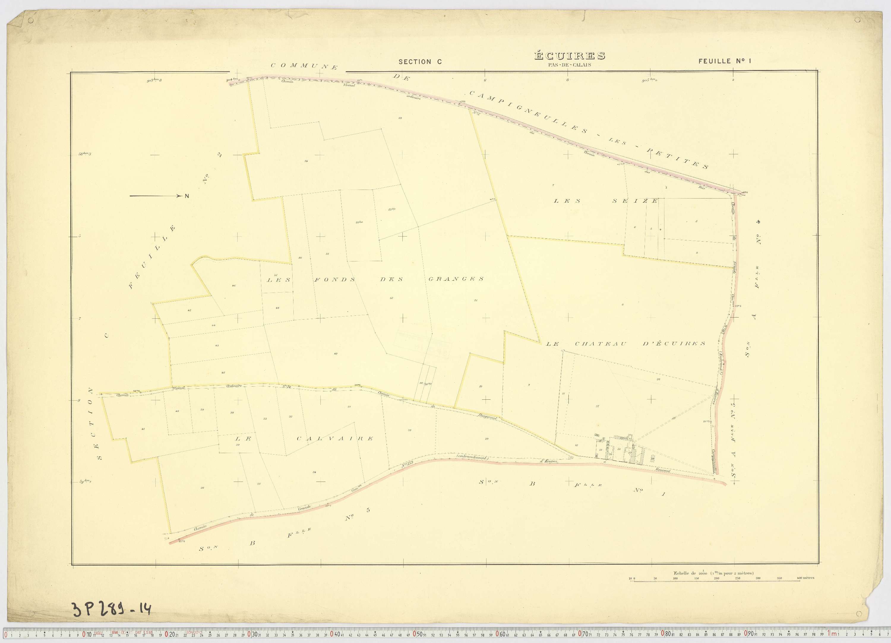 Écuires - Section C, feuille 1.