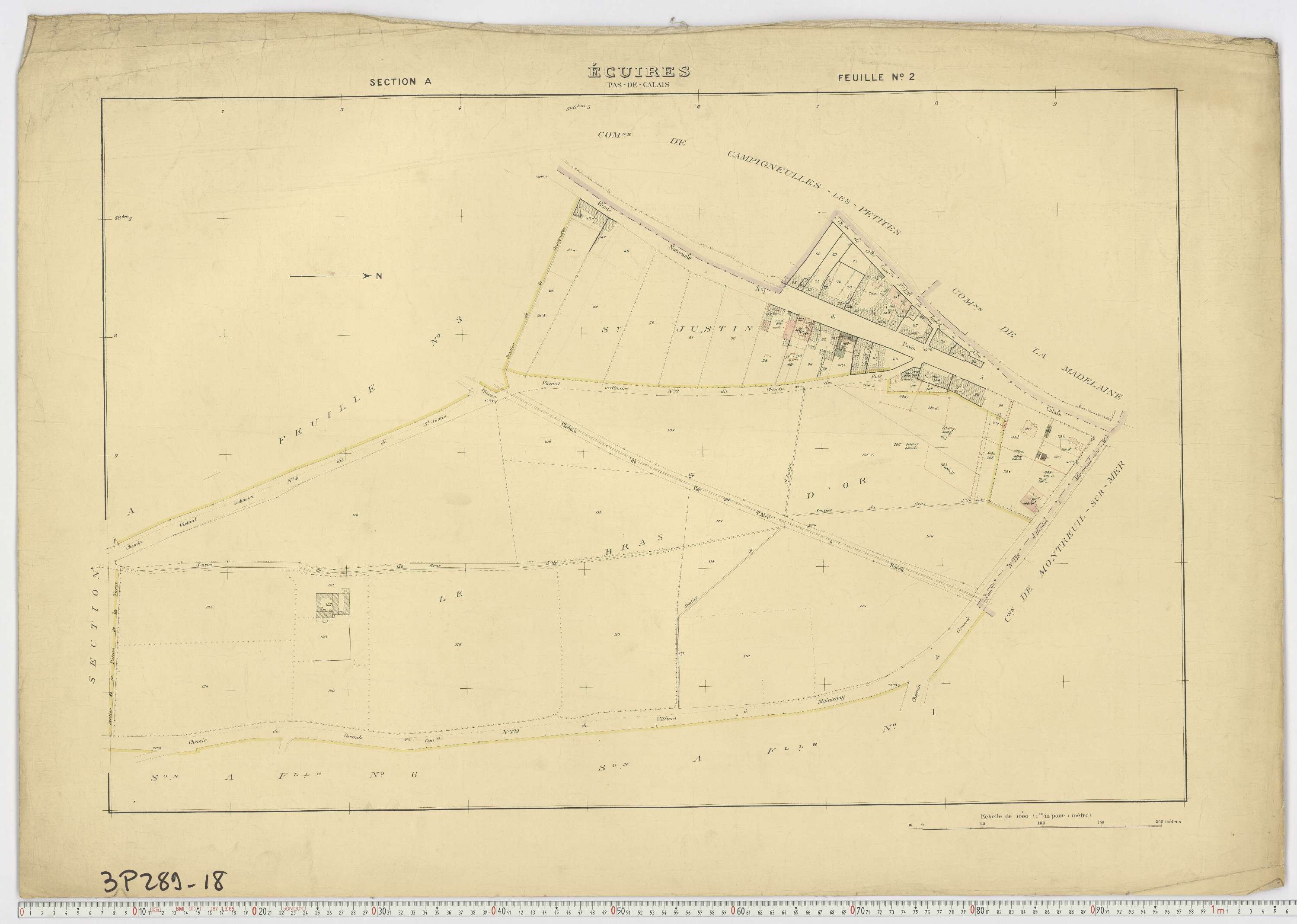 Écuires - Section A, feuille 2.