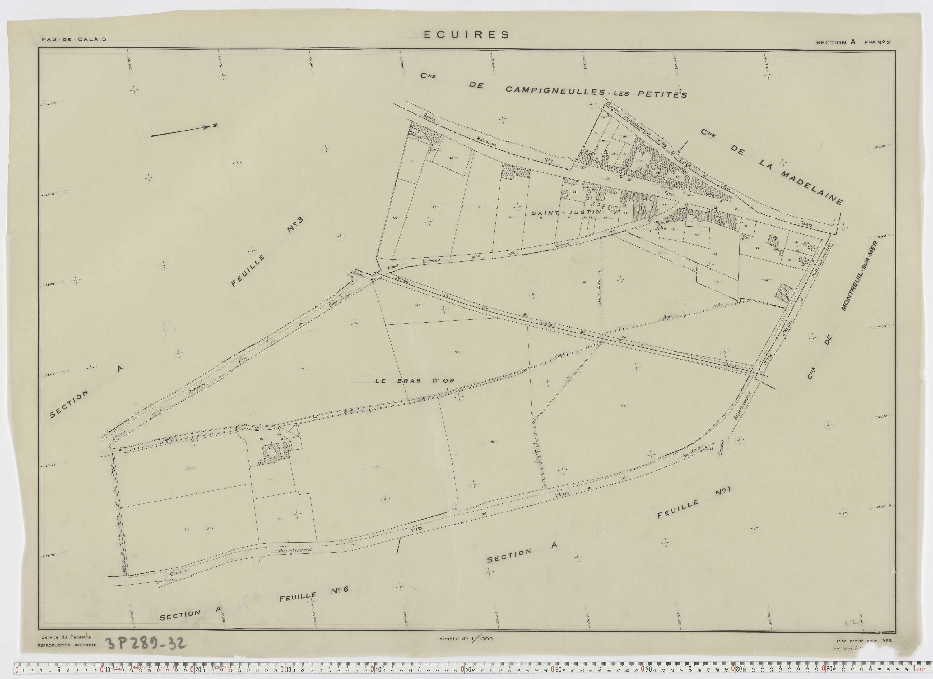 Écuires - Section A, feuille 2.