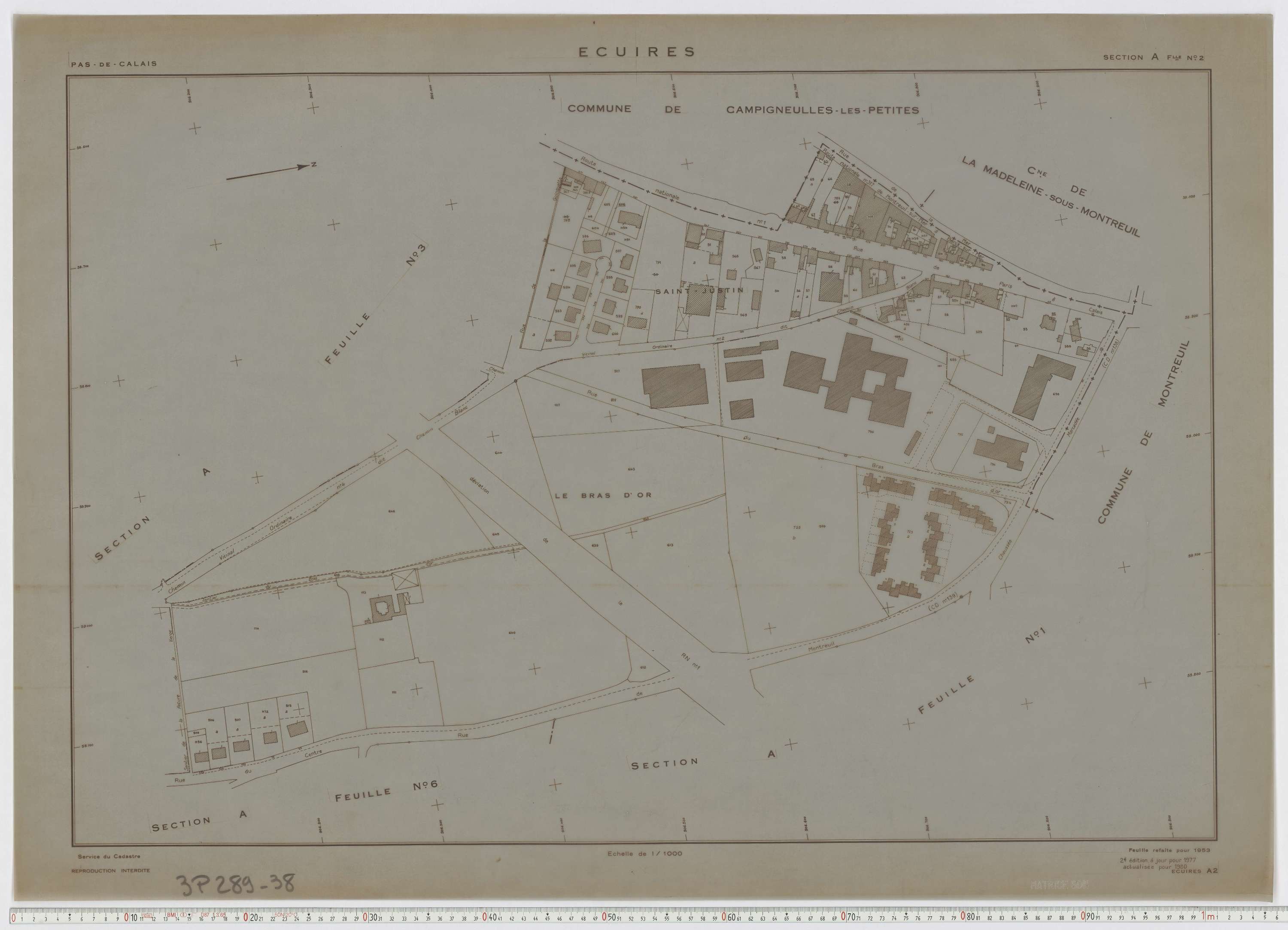 Écuires - Section A, feuille 2.