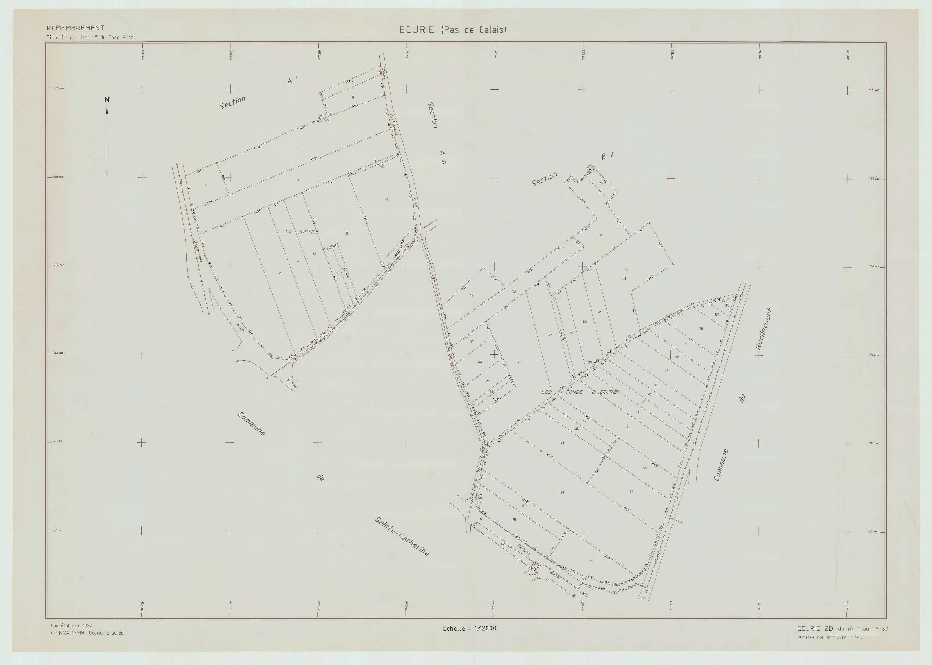 Écurie - Plan de remembrement : section ZB.