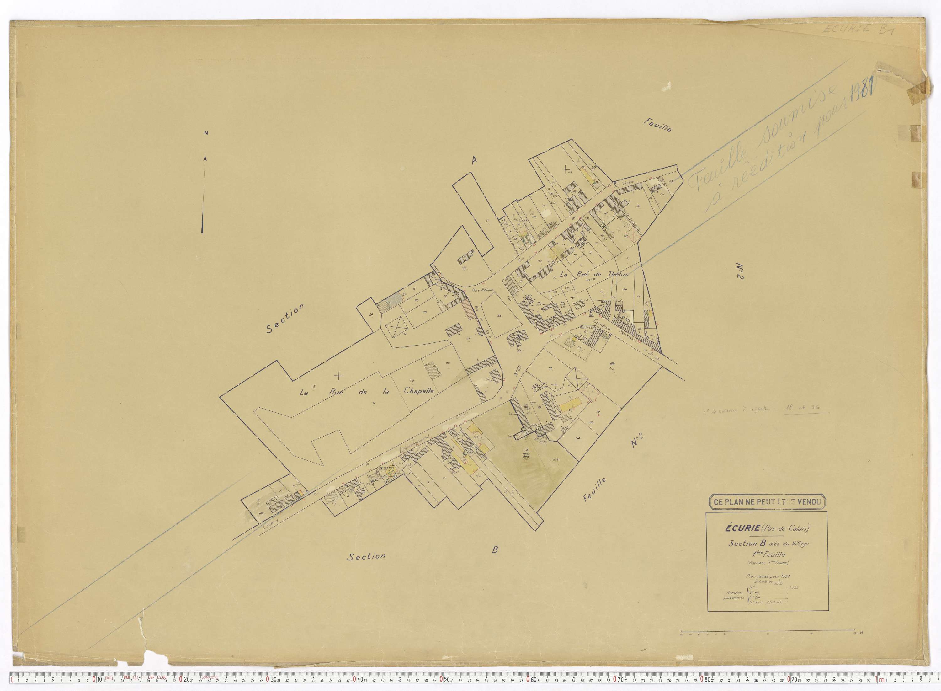 Écurie - Section B, feuille 1.