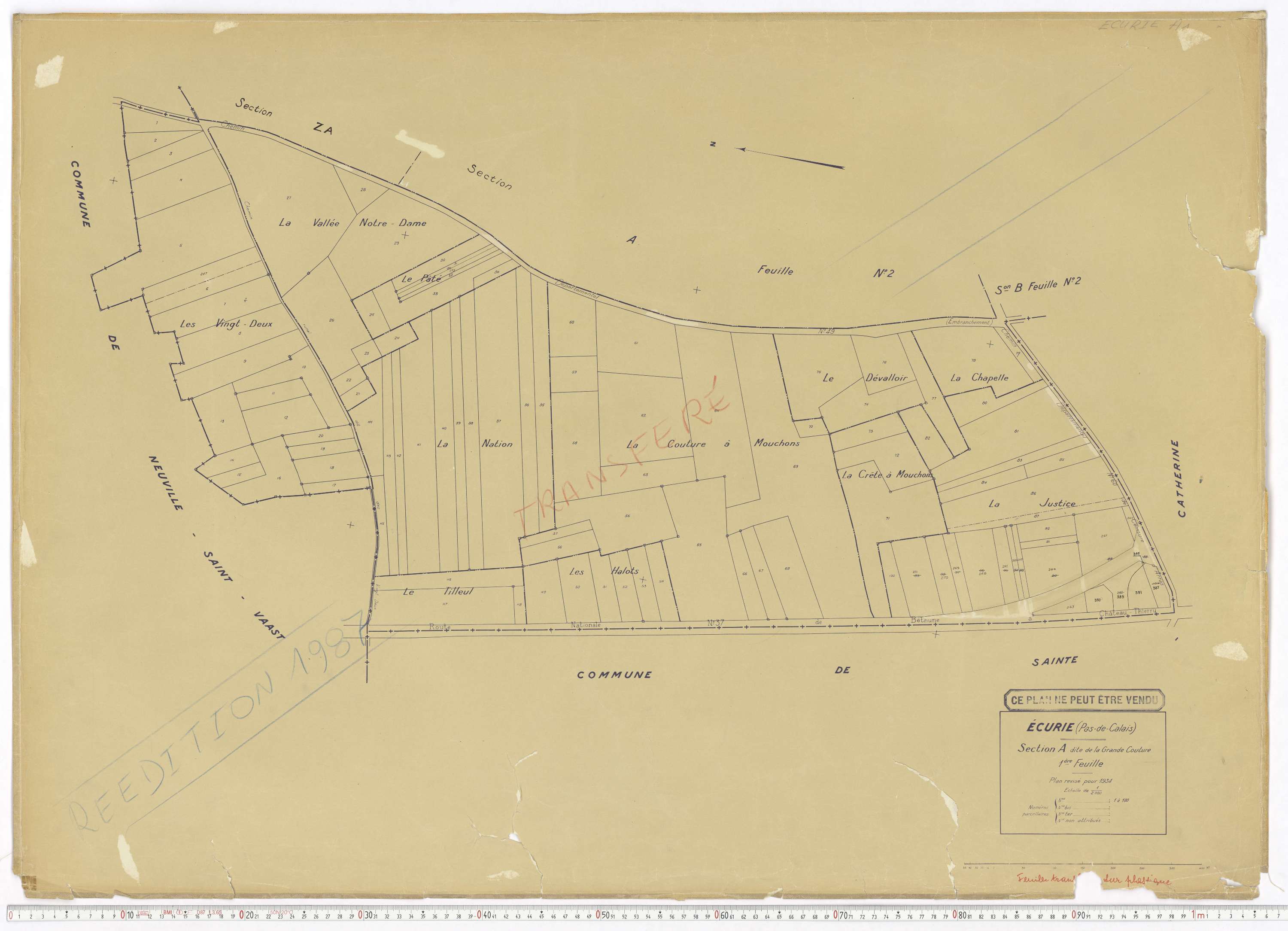 Écurie - Section A, feuille 1.