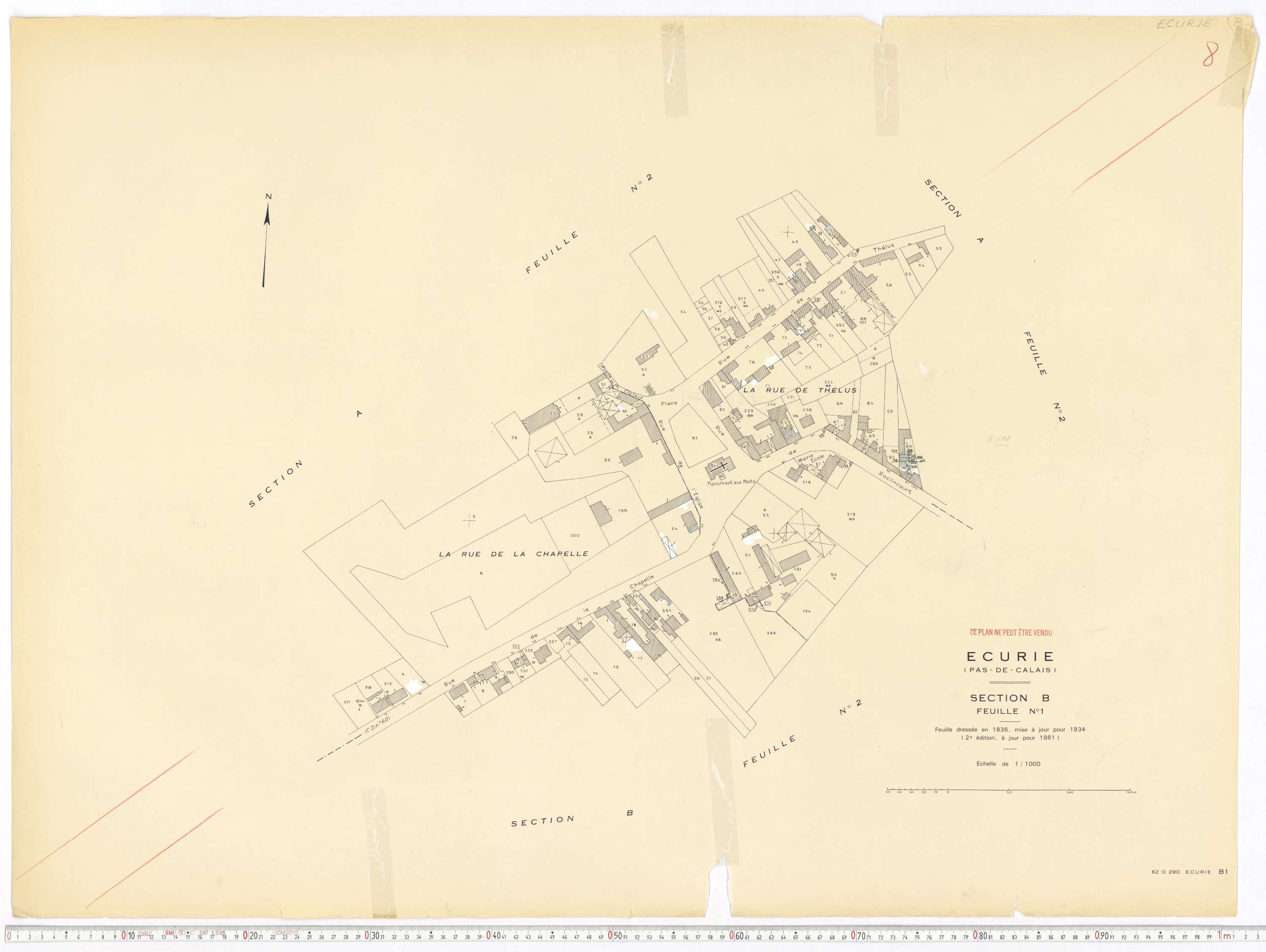 Écurie - Section B, feuille 1.