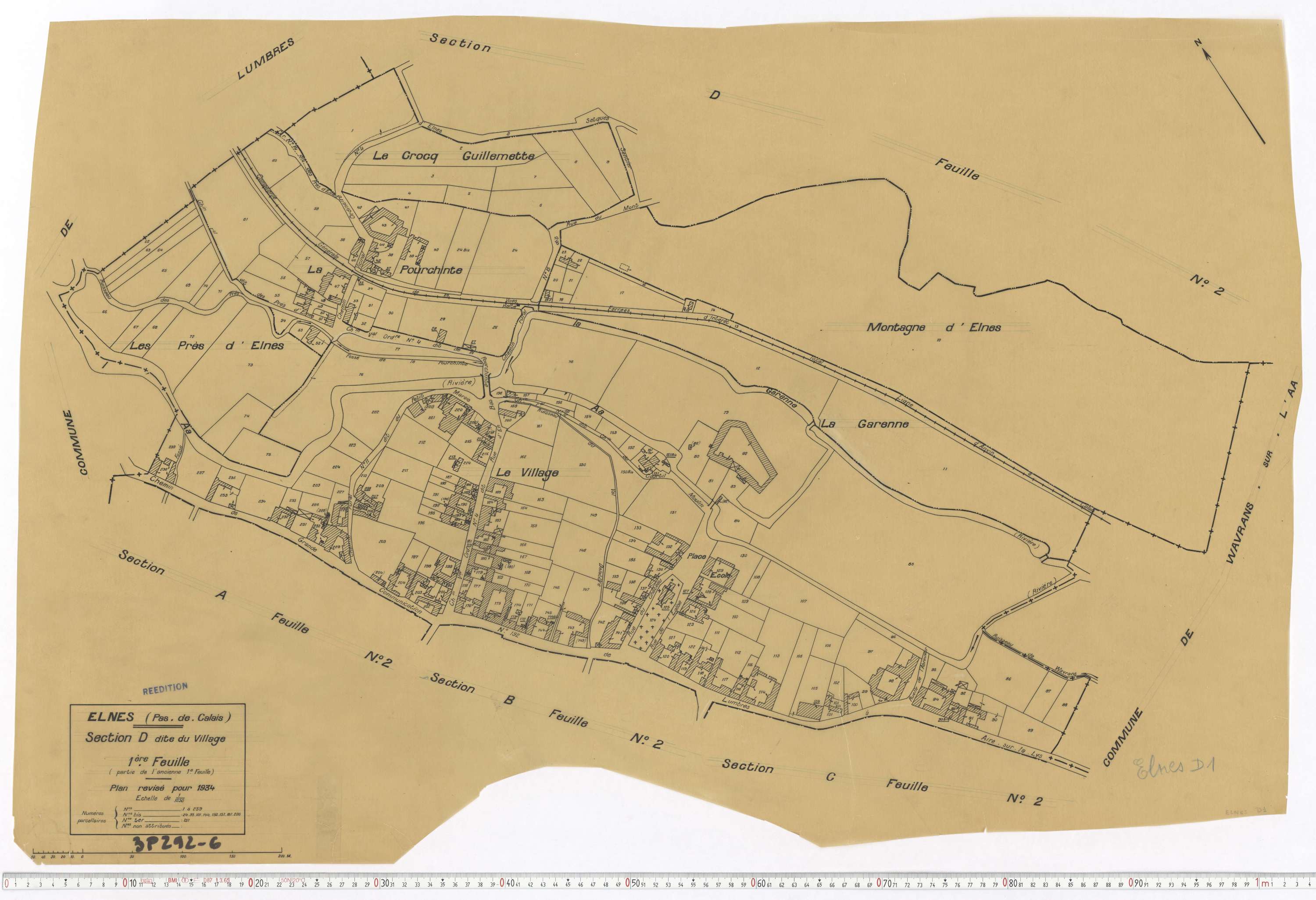 Elnes - Section D, feuille 1.