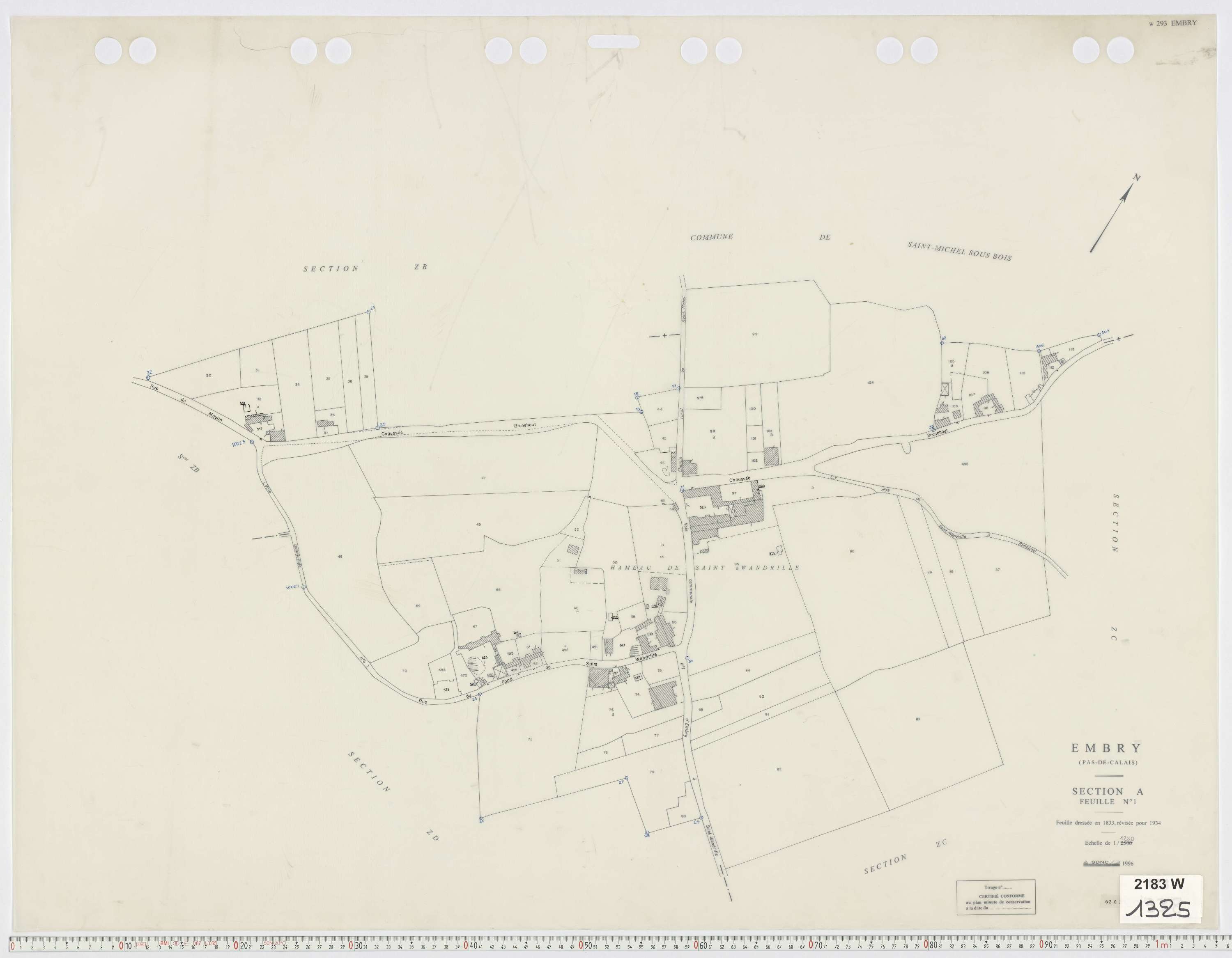 Embry - Section A, feuille 1.