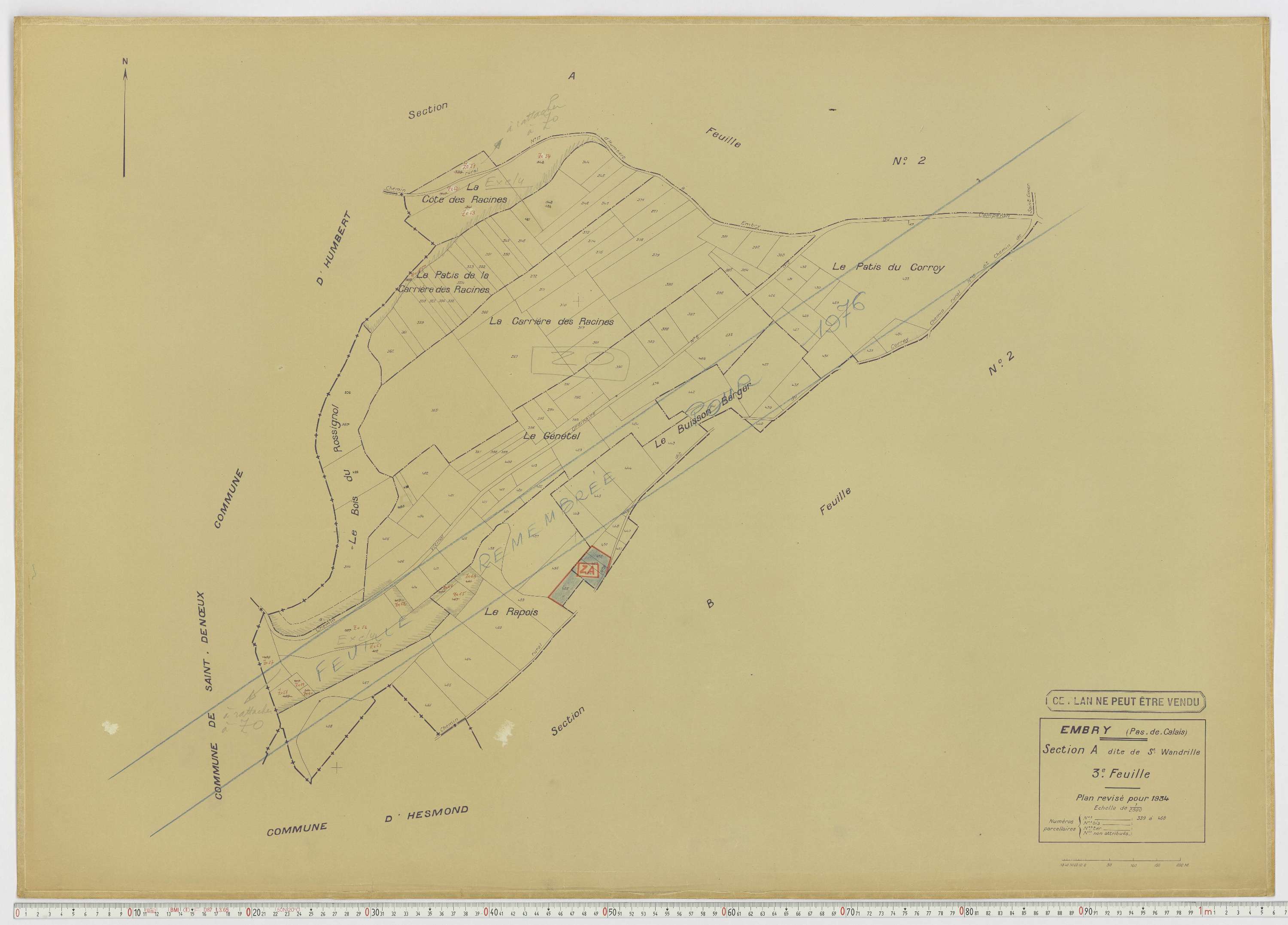 Embry - Section A, feuille 3.
