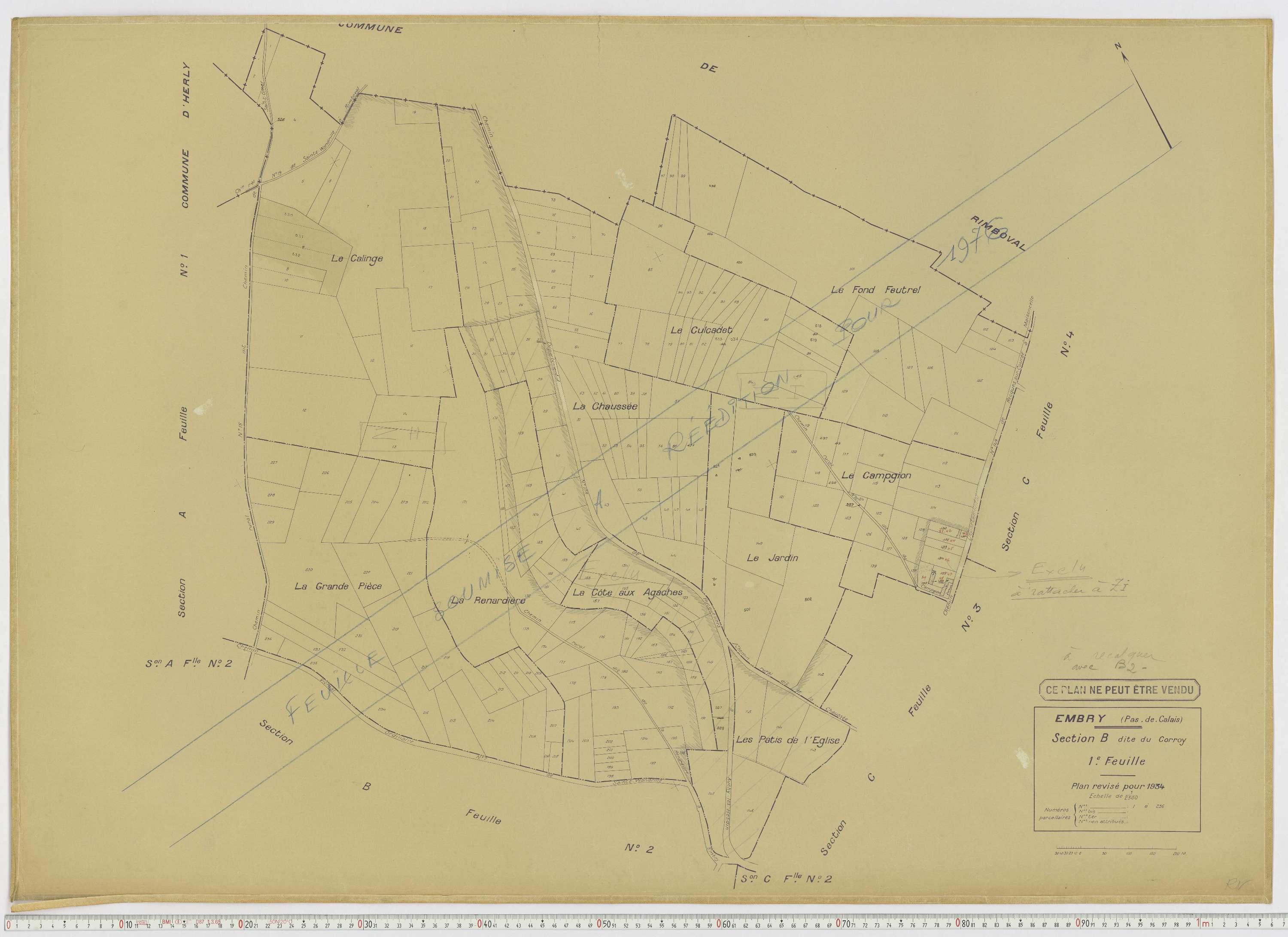 Embry - Section B, feuille 1.