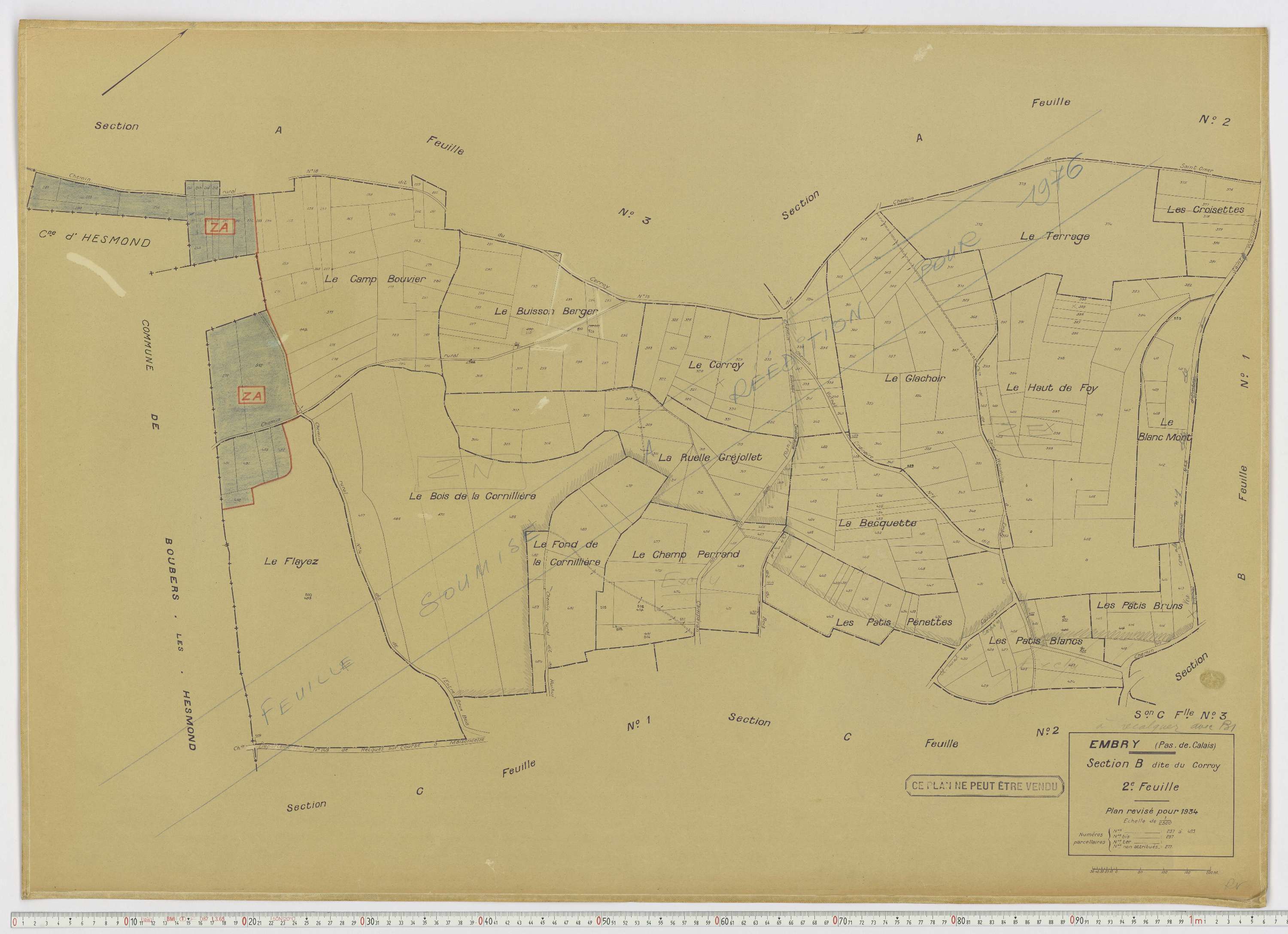 Embry - Section B, feuille 2.