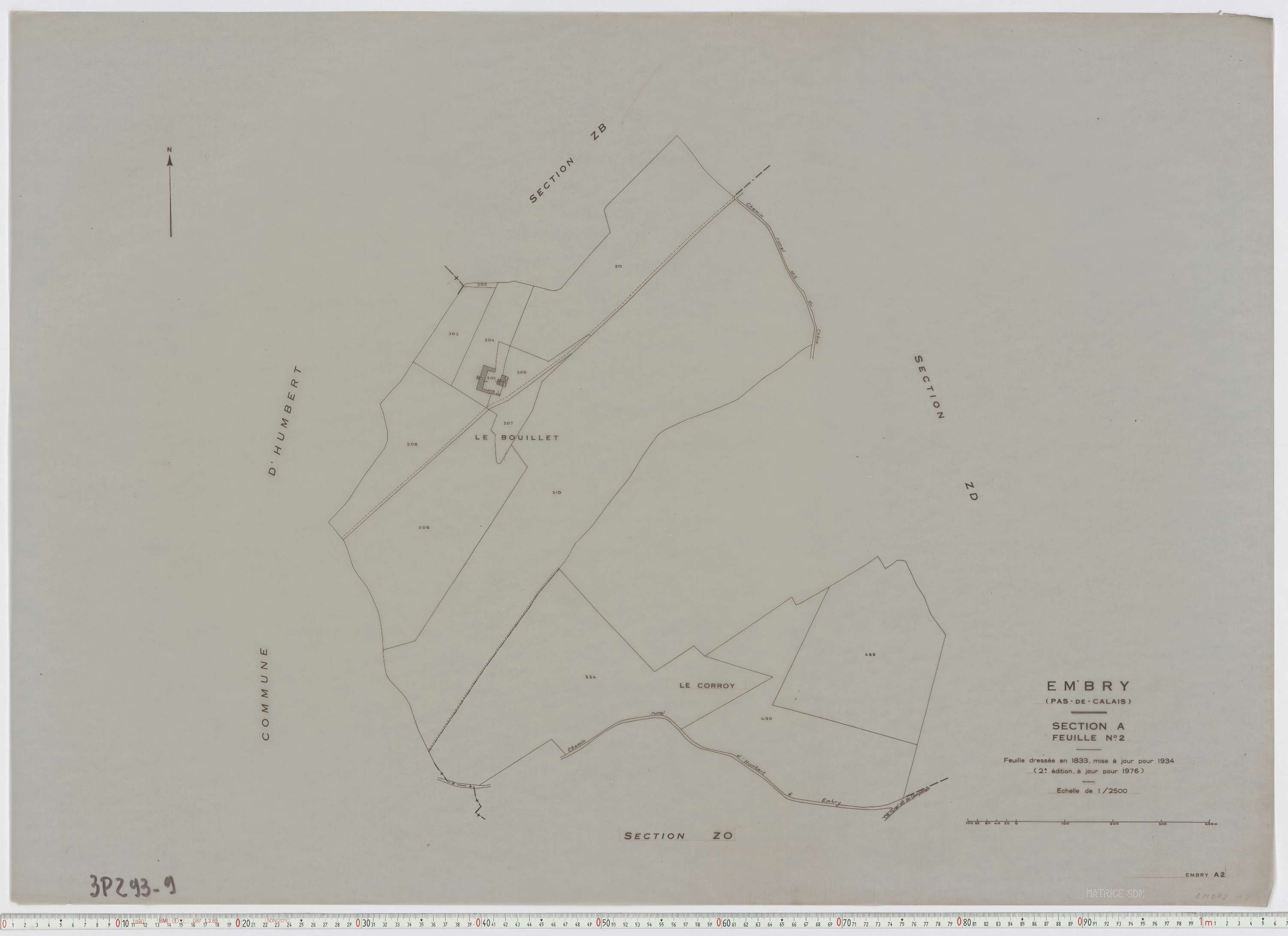 Embry - Section A, feuille 2.