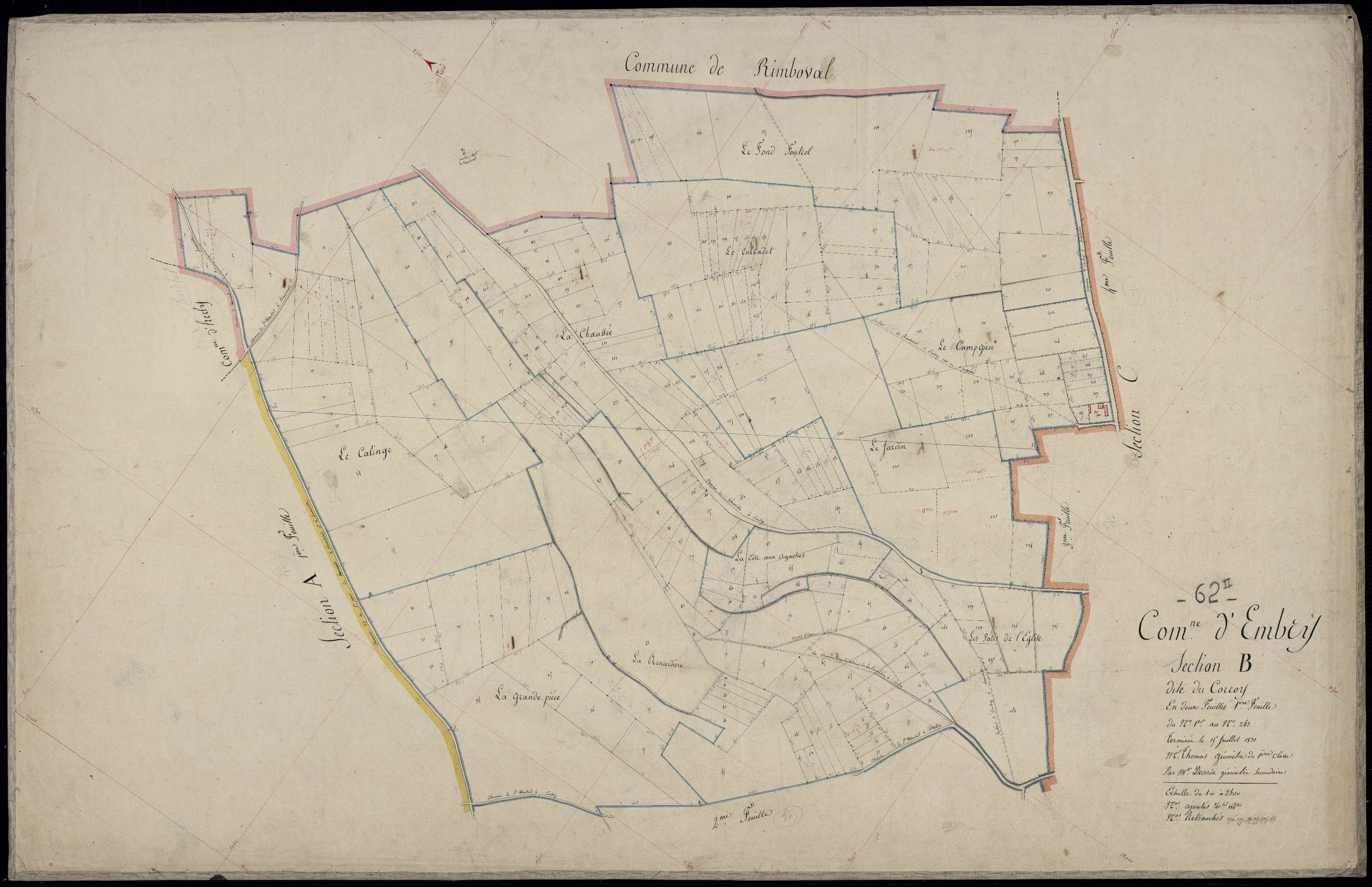 Embry - Section B, 1re feuille