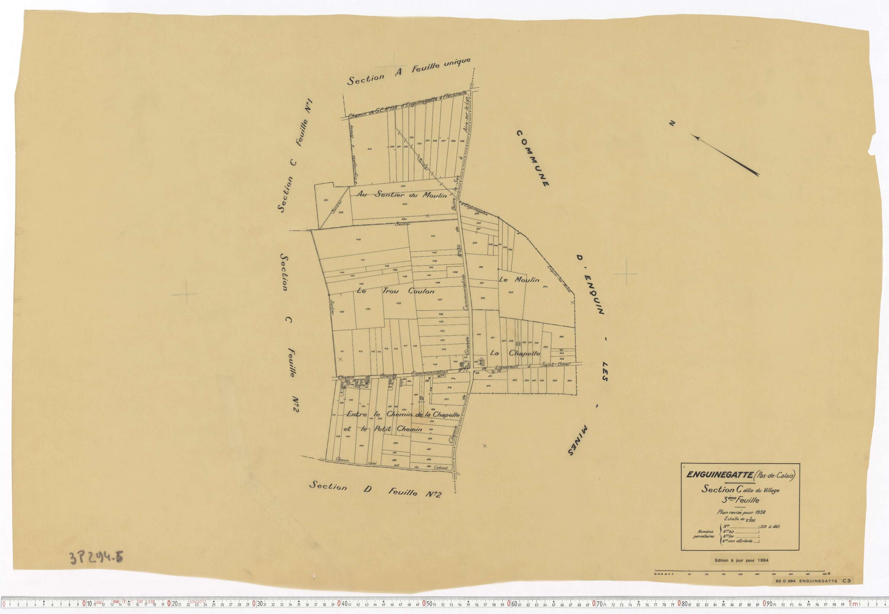 Enguinegatte - Section C, feuille 3.