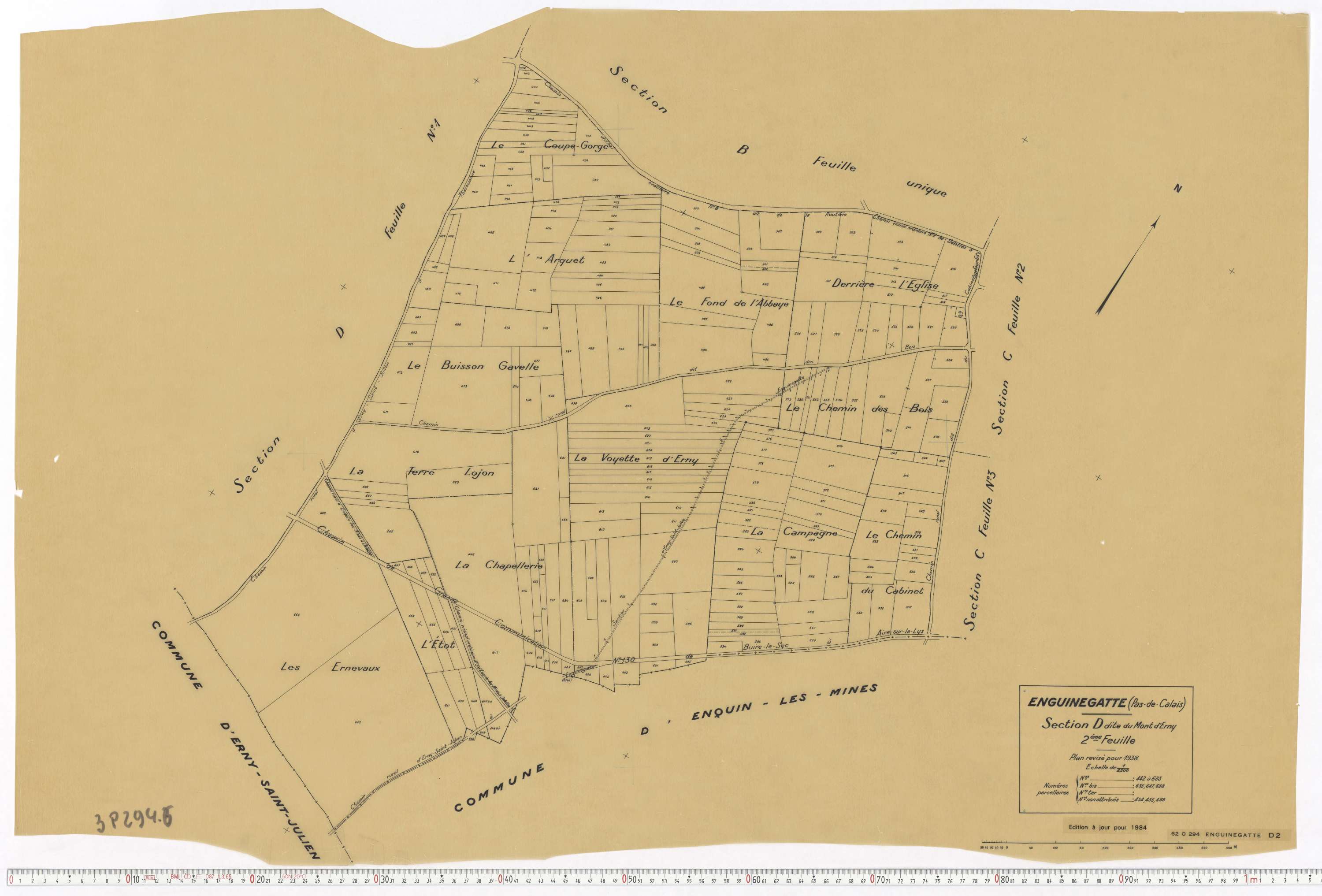Enguinegatte - Section D, feuille 2.