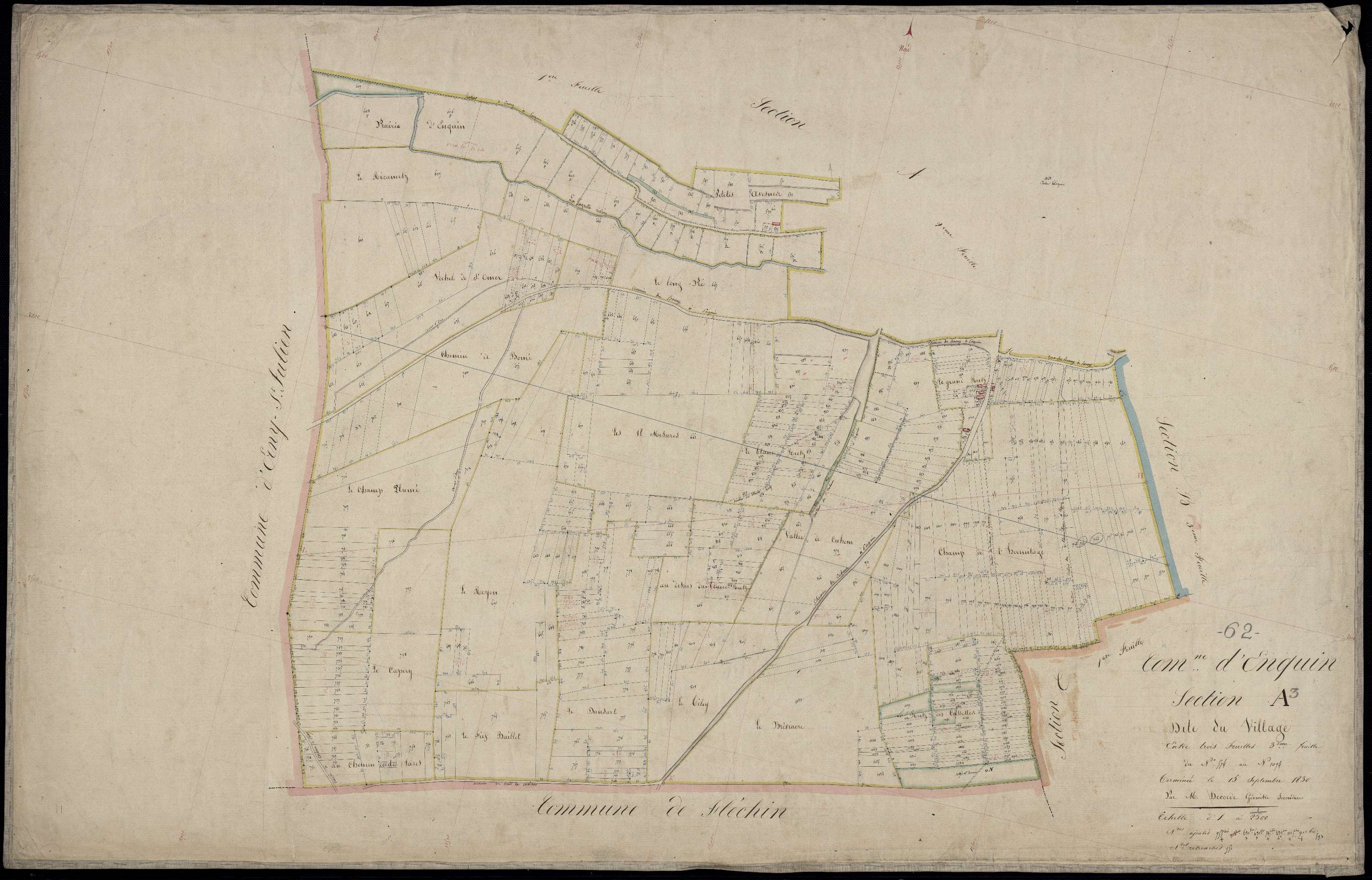 Enquin-les-Mines - Section A, 3e feuille