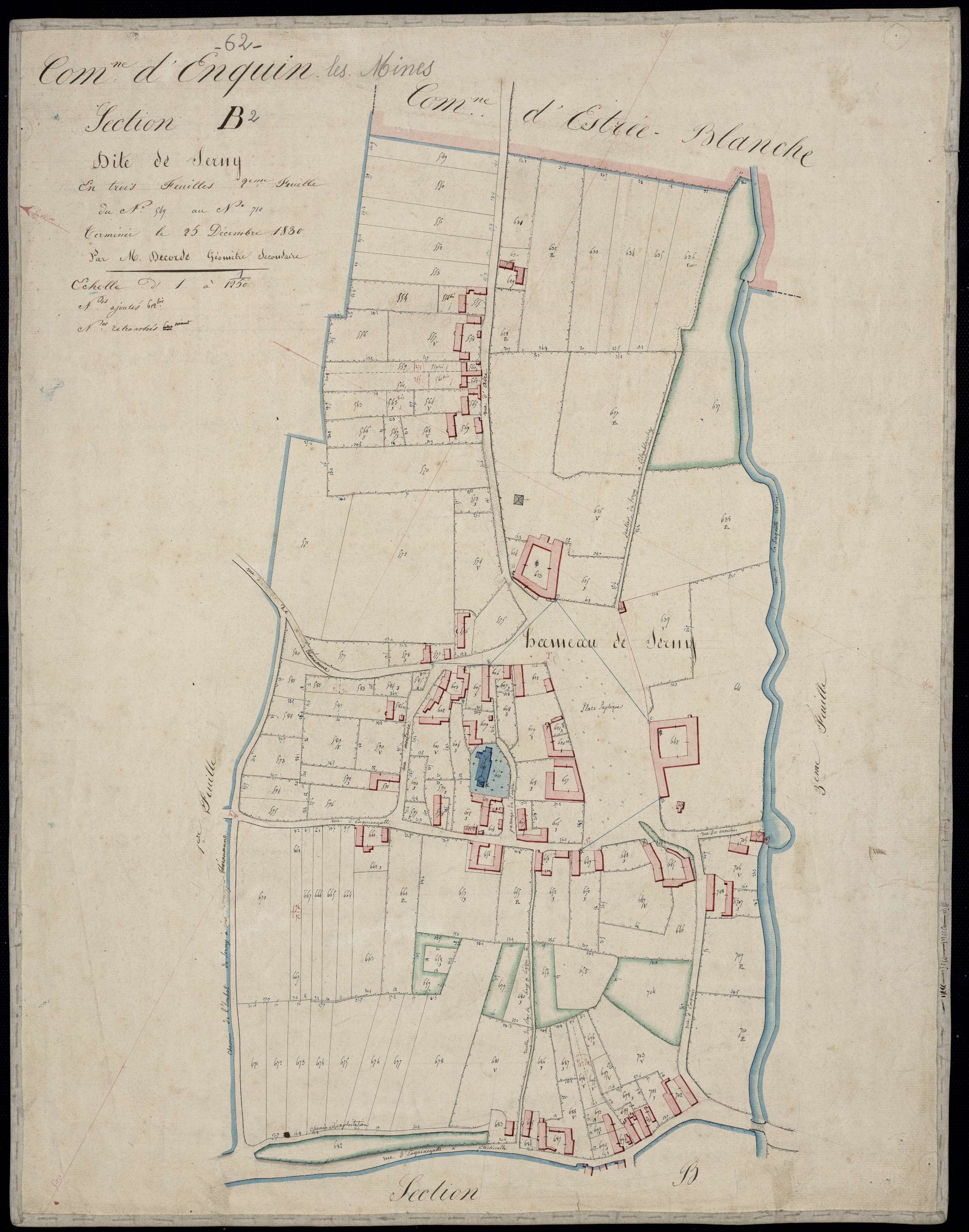 Enquin-les-Mines - Section B, 2e feuille