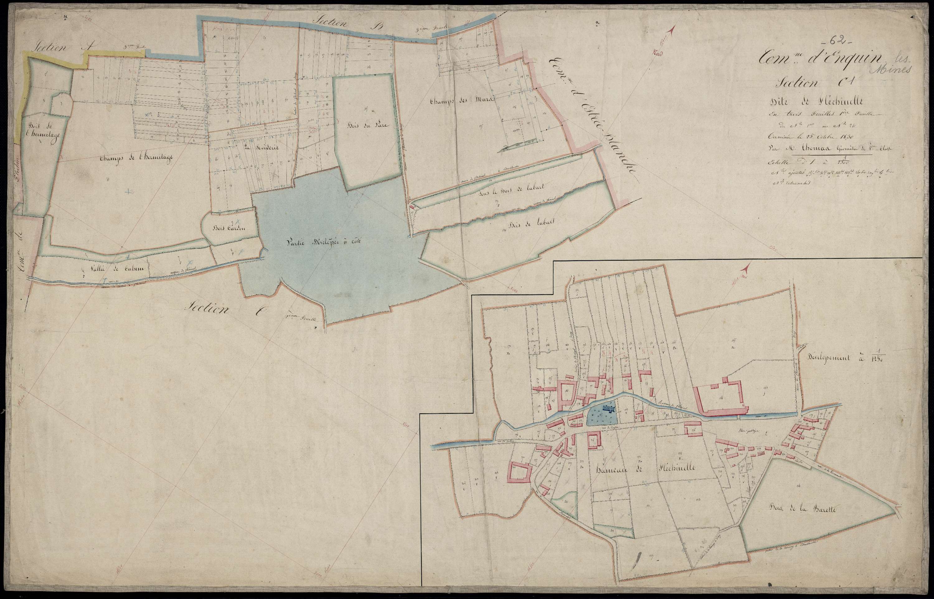 Enquin-les-Mines - Section C, 1re feuille