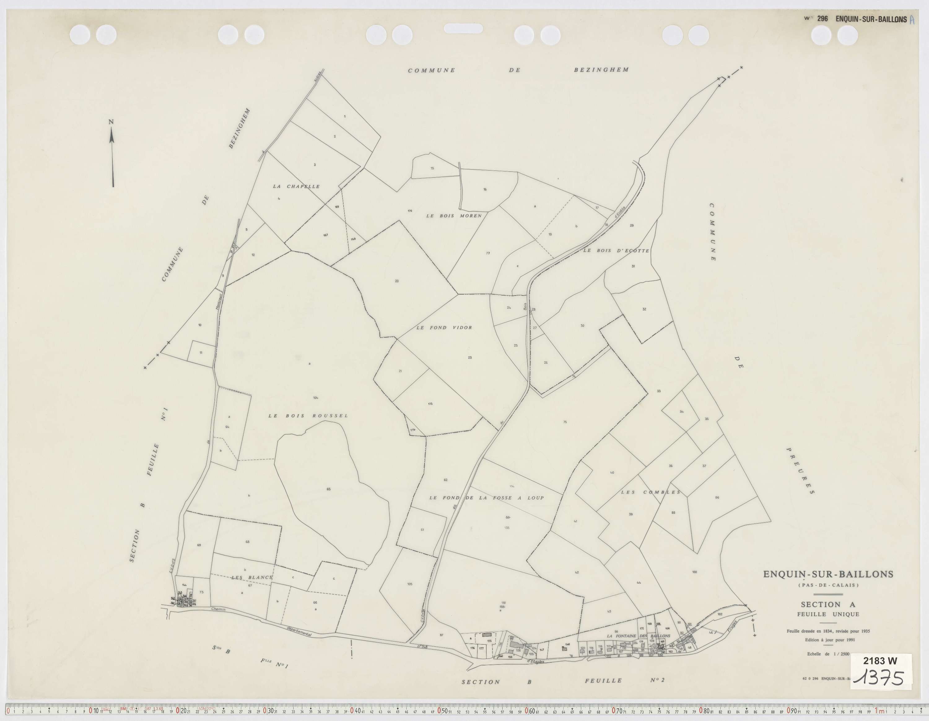 Enquin-sur-Baillons - Section A.