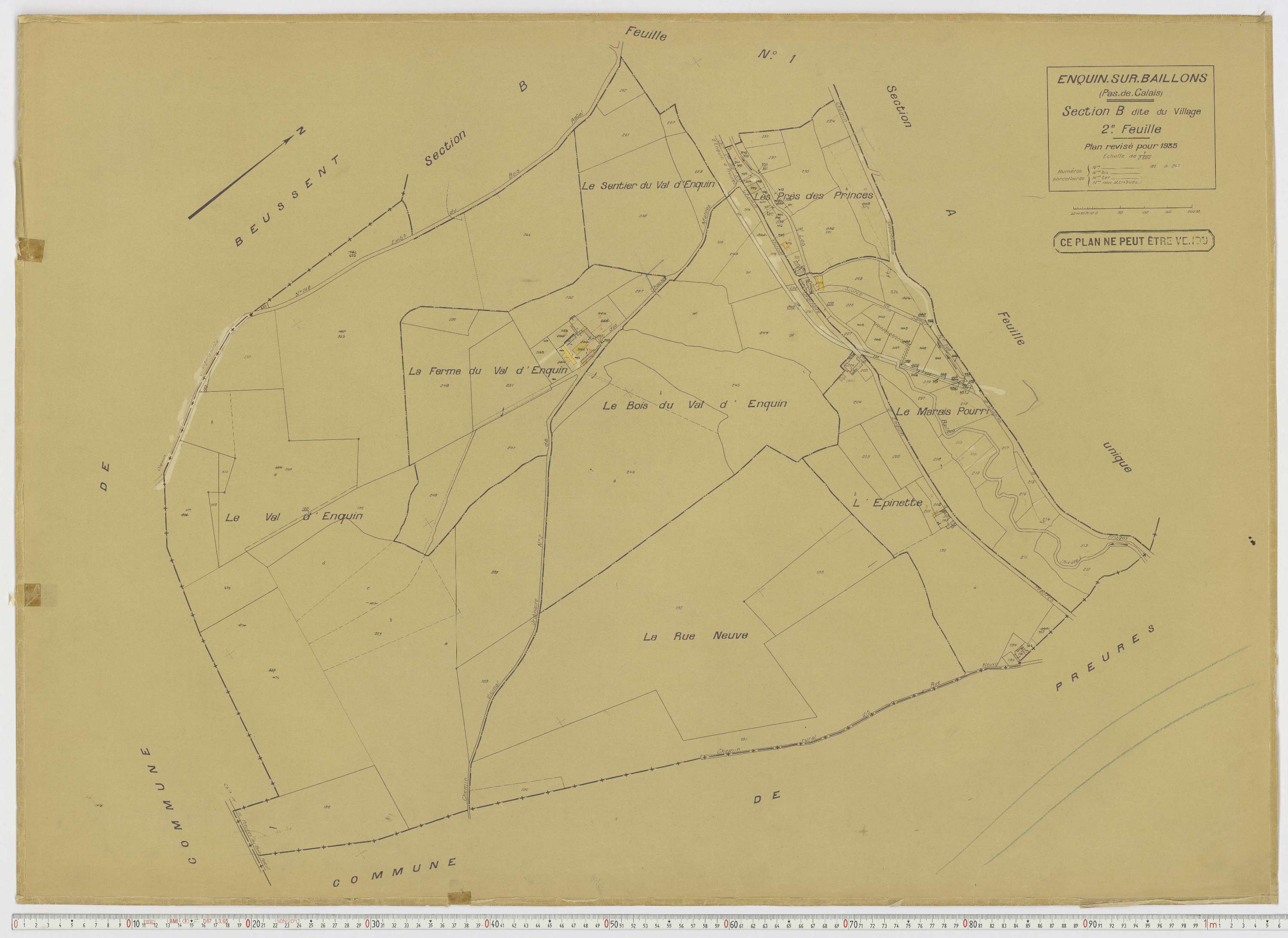 Enquin-sur-Baillons - Section B, feuille 2.