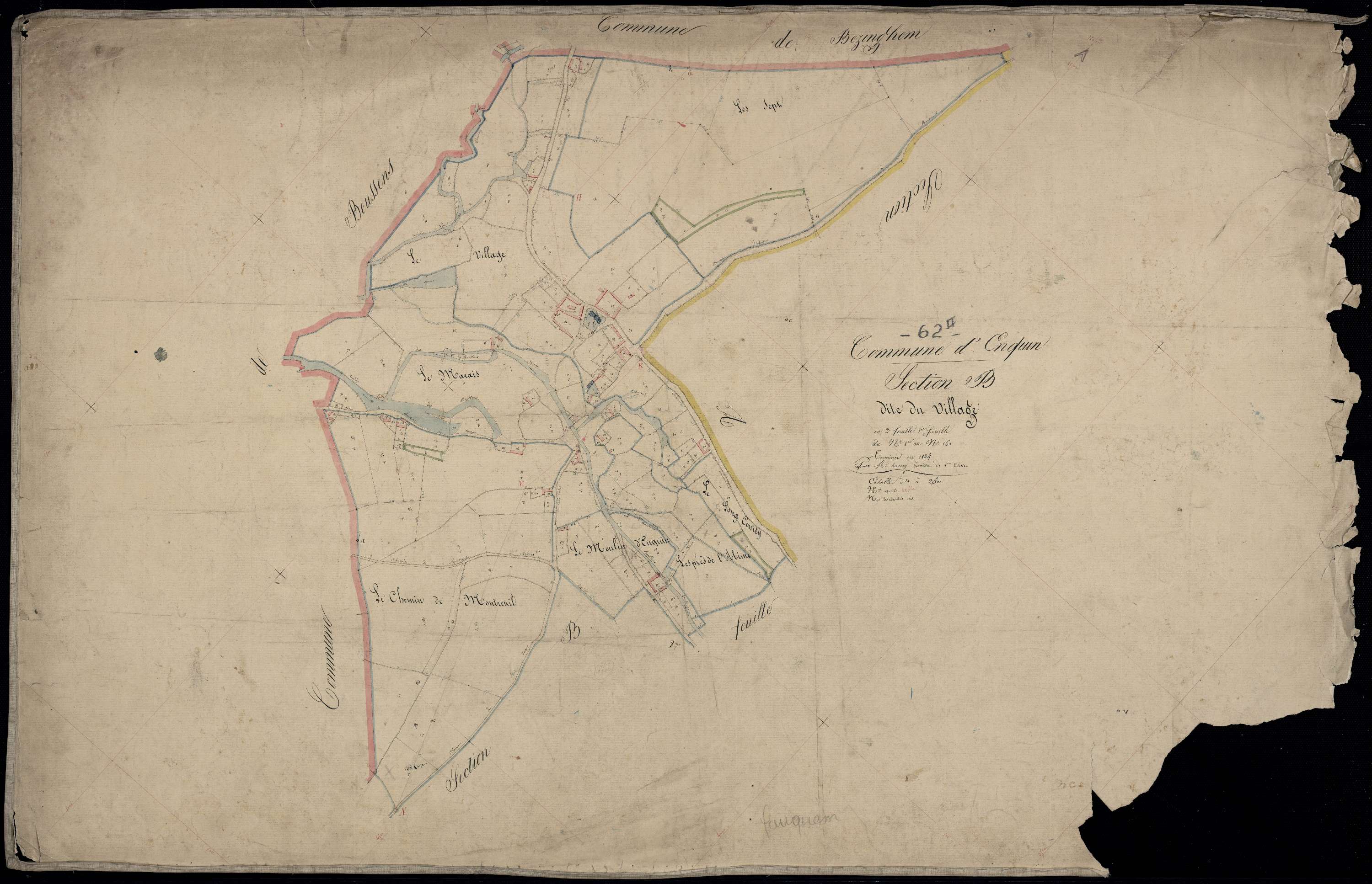 Enquin-sur-Baillons - Section B, 1re feuille
