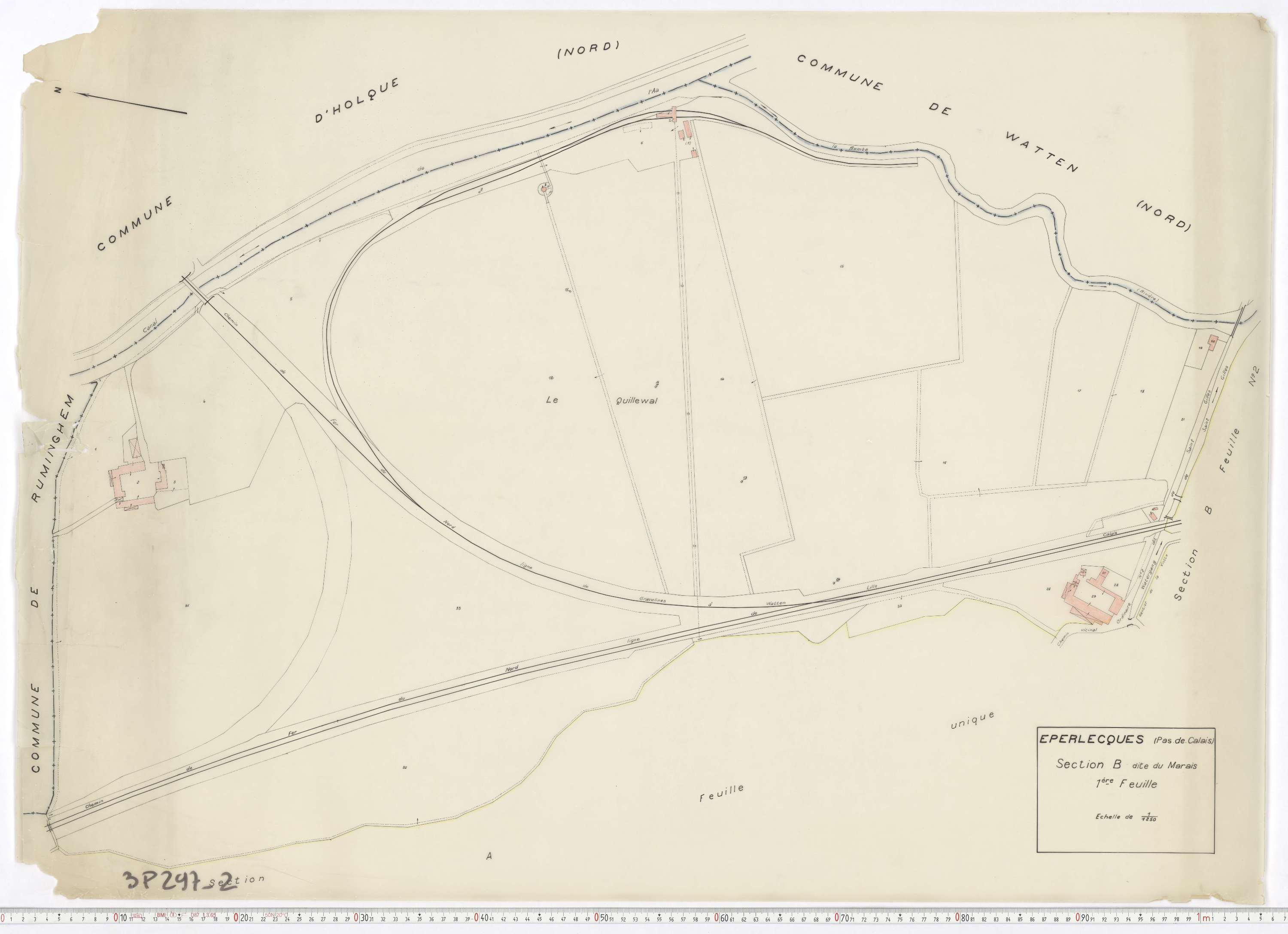 Éperlecques - Section B, feuille 1.
