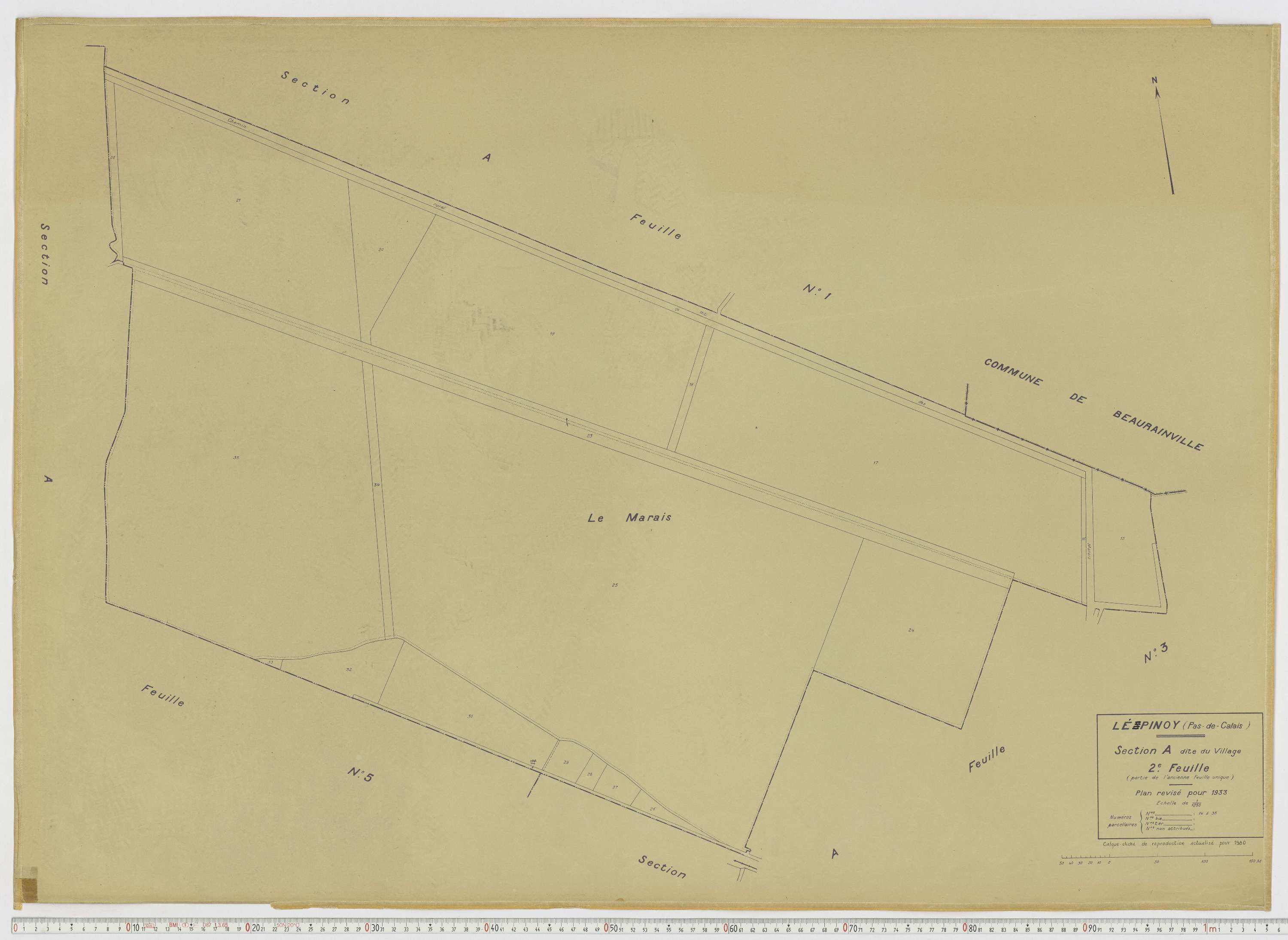 Épinoy - Section A, feuille 2.