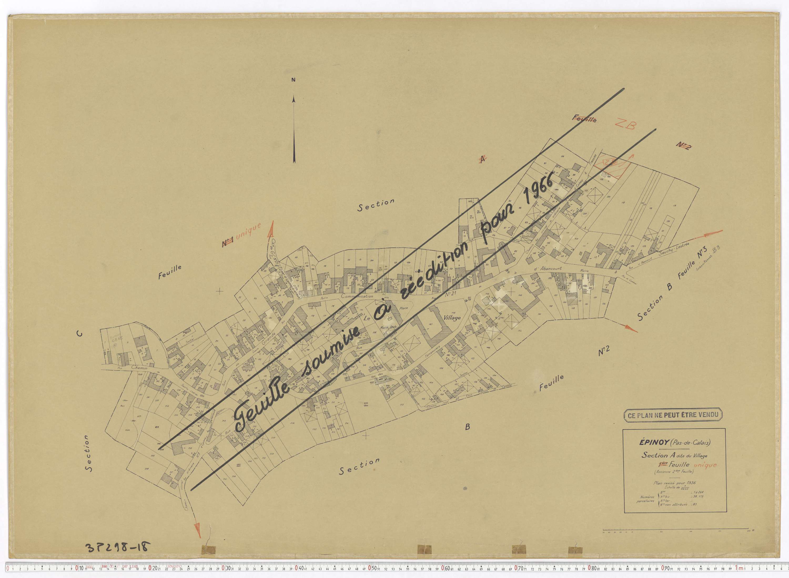 Épinoy - Section A, feuille 1.