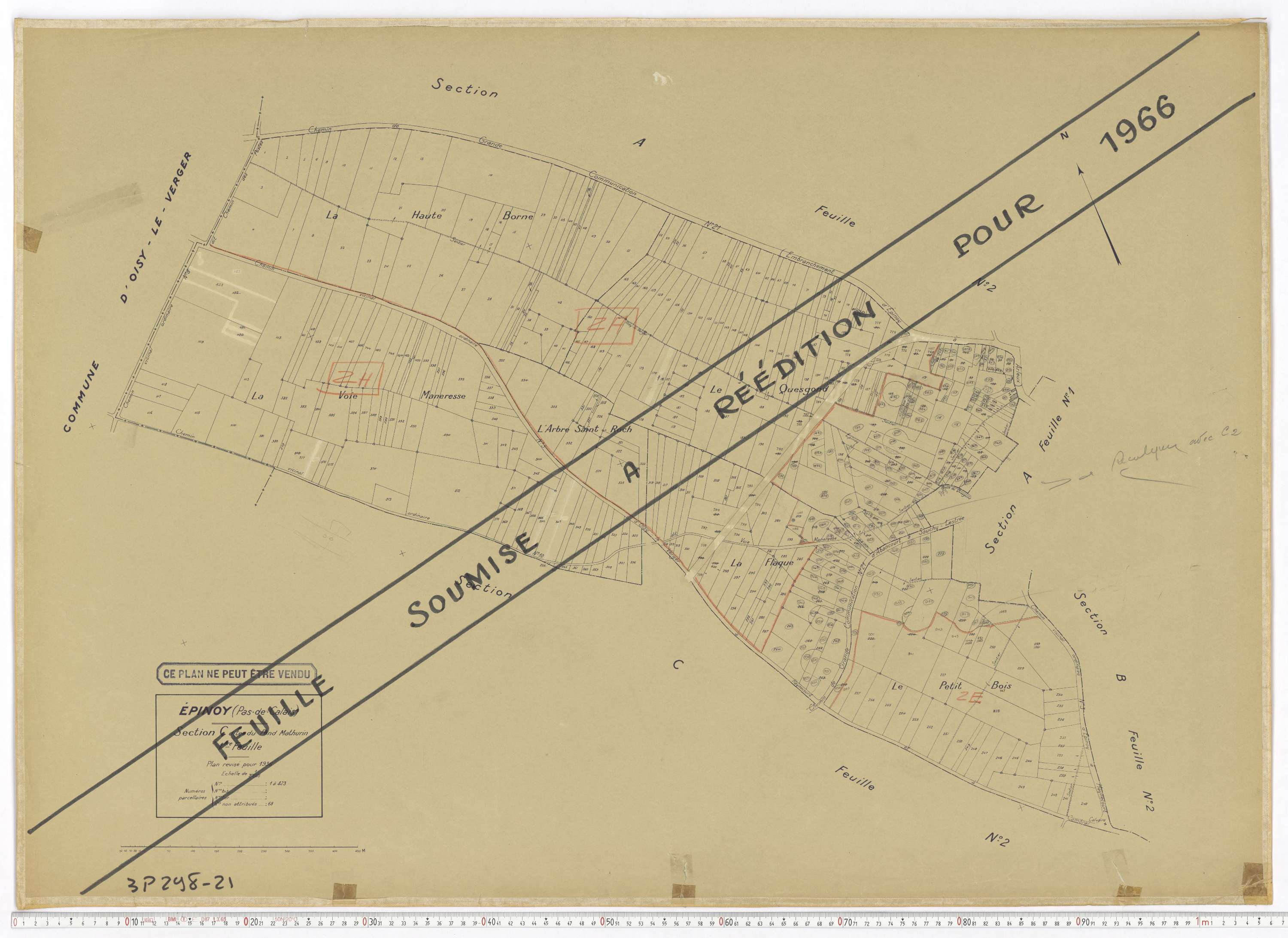 Épinoy - Section C, feuille 1.