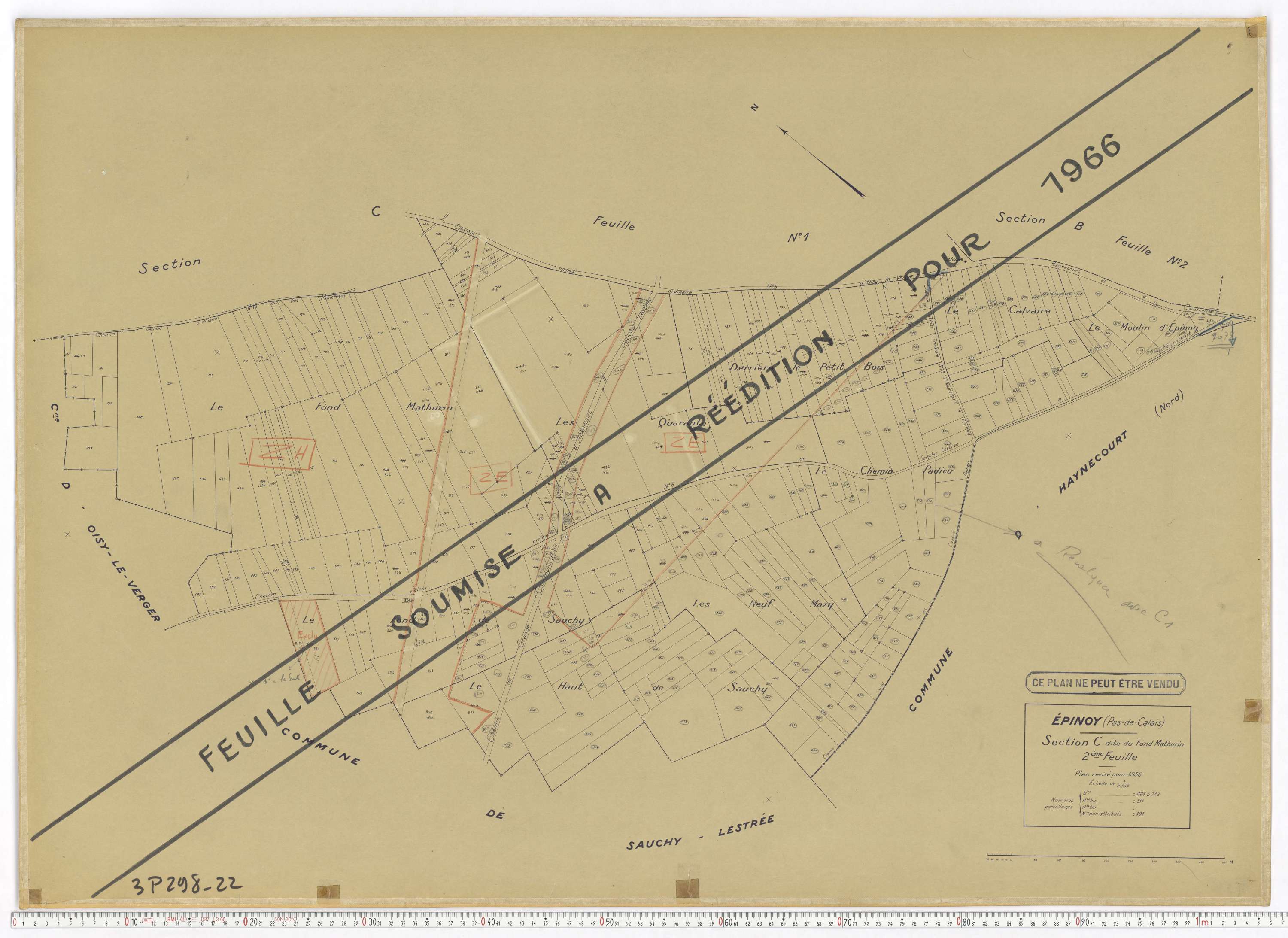 Épinoy - Section C, feuille 2.