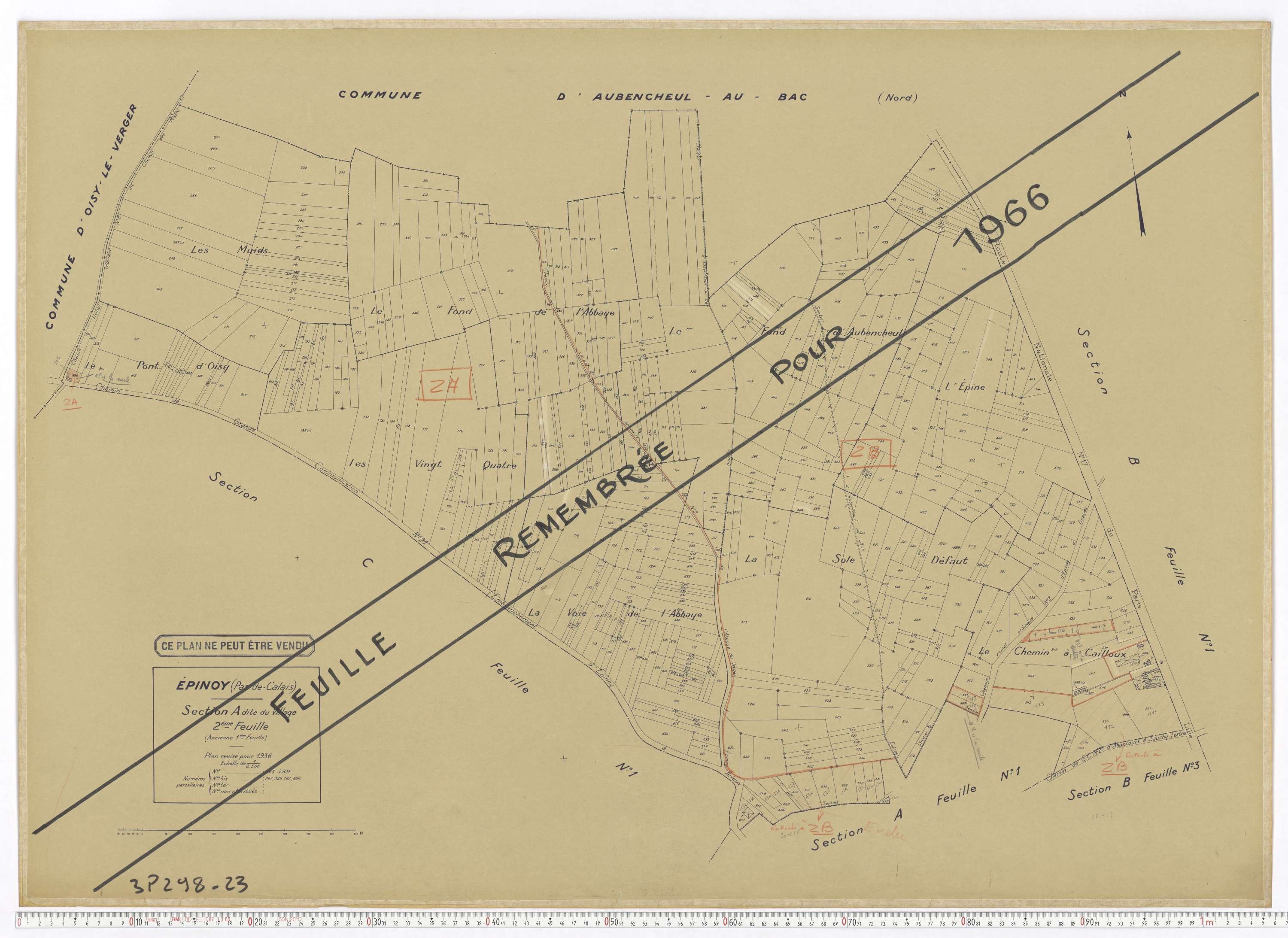 Épinoy - Section A, feuille 2.