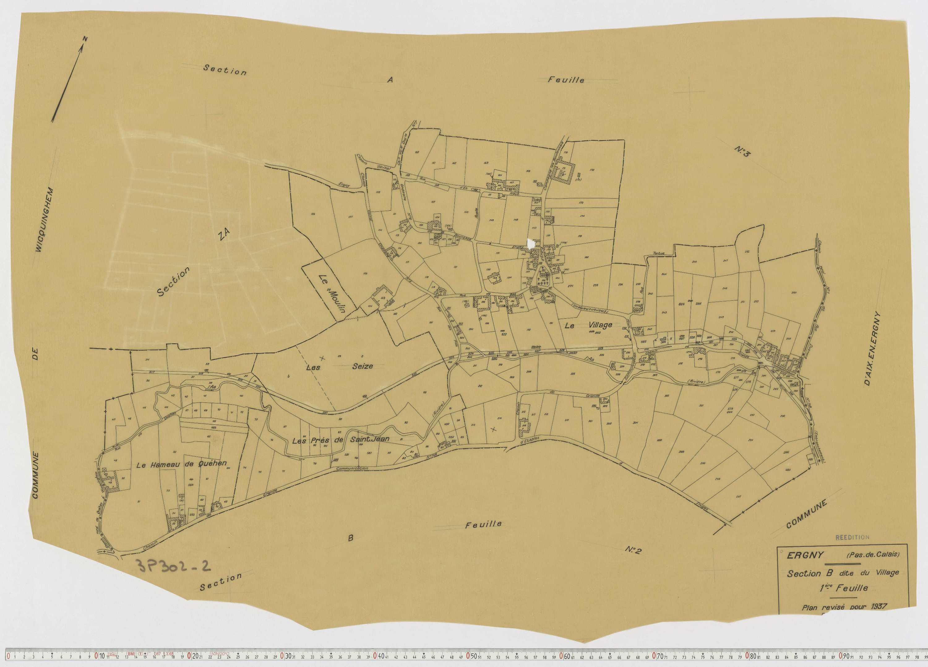 Ergny - Section B, feuille 1.