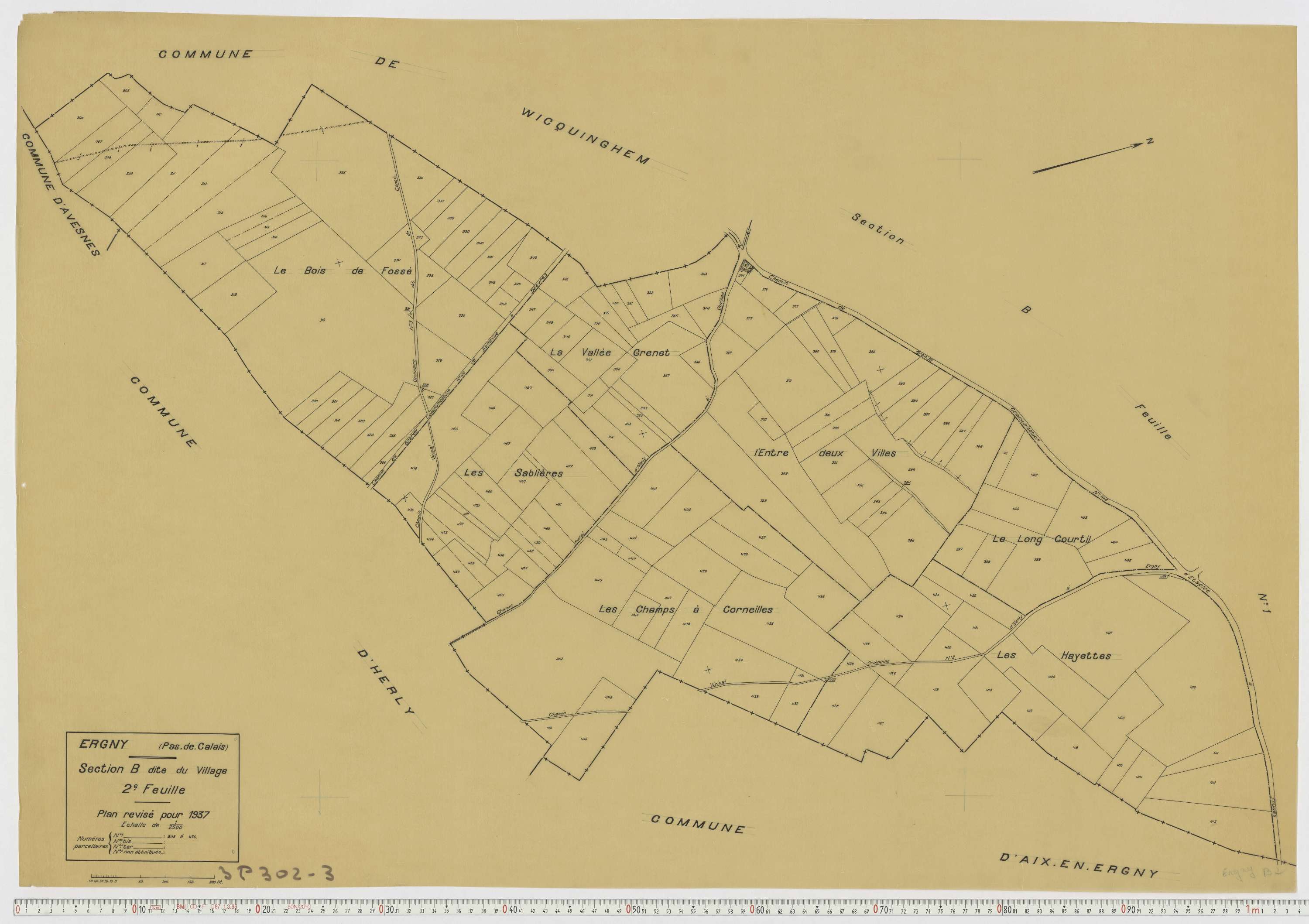 Ergny - Section B, feuille 2.