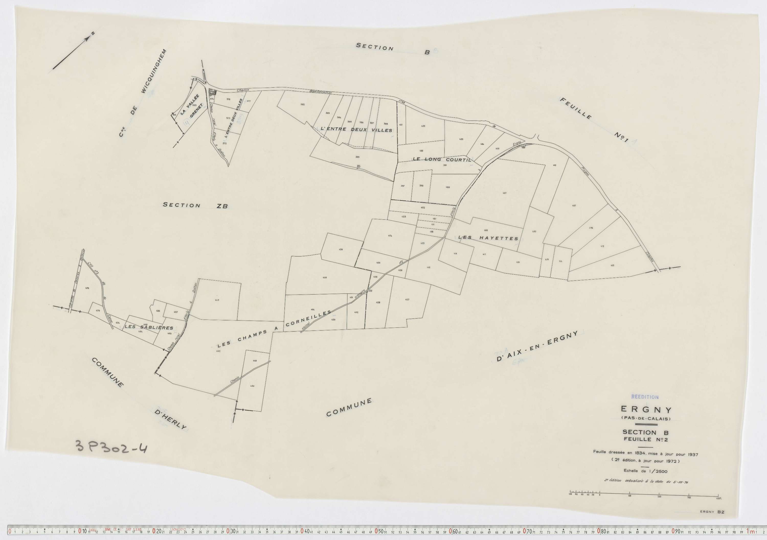 Ergny - Section B, feuille 2.