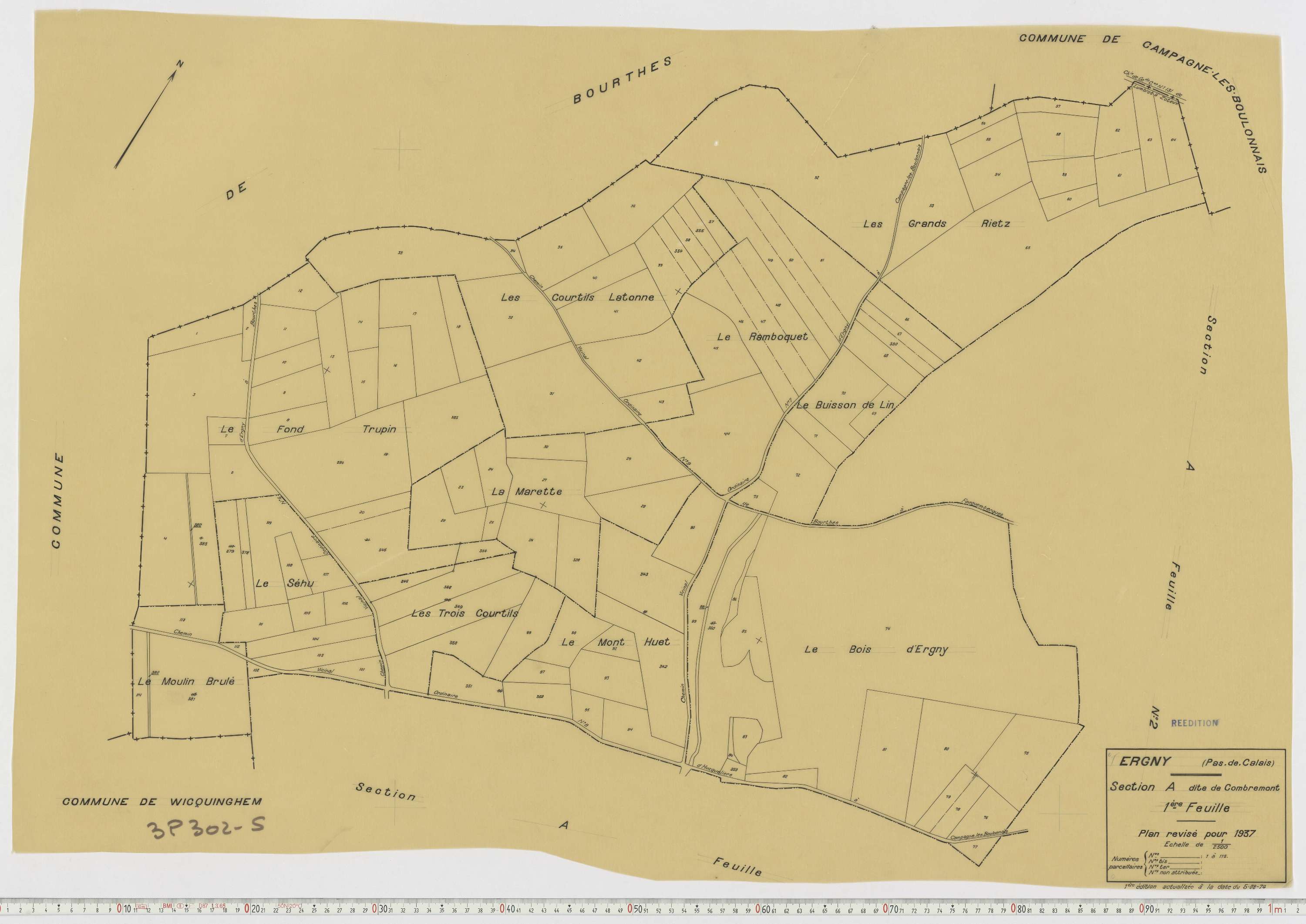 Ergny - Section A, feuille 1.