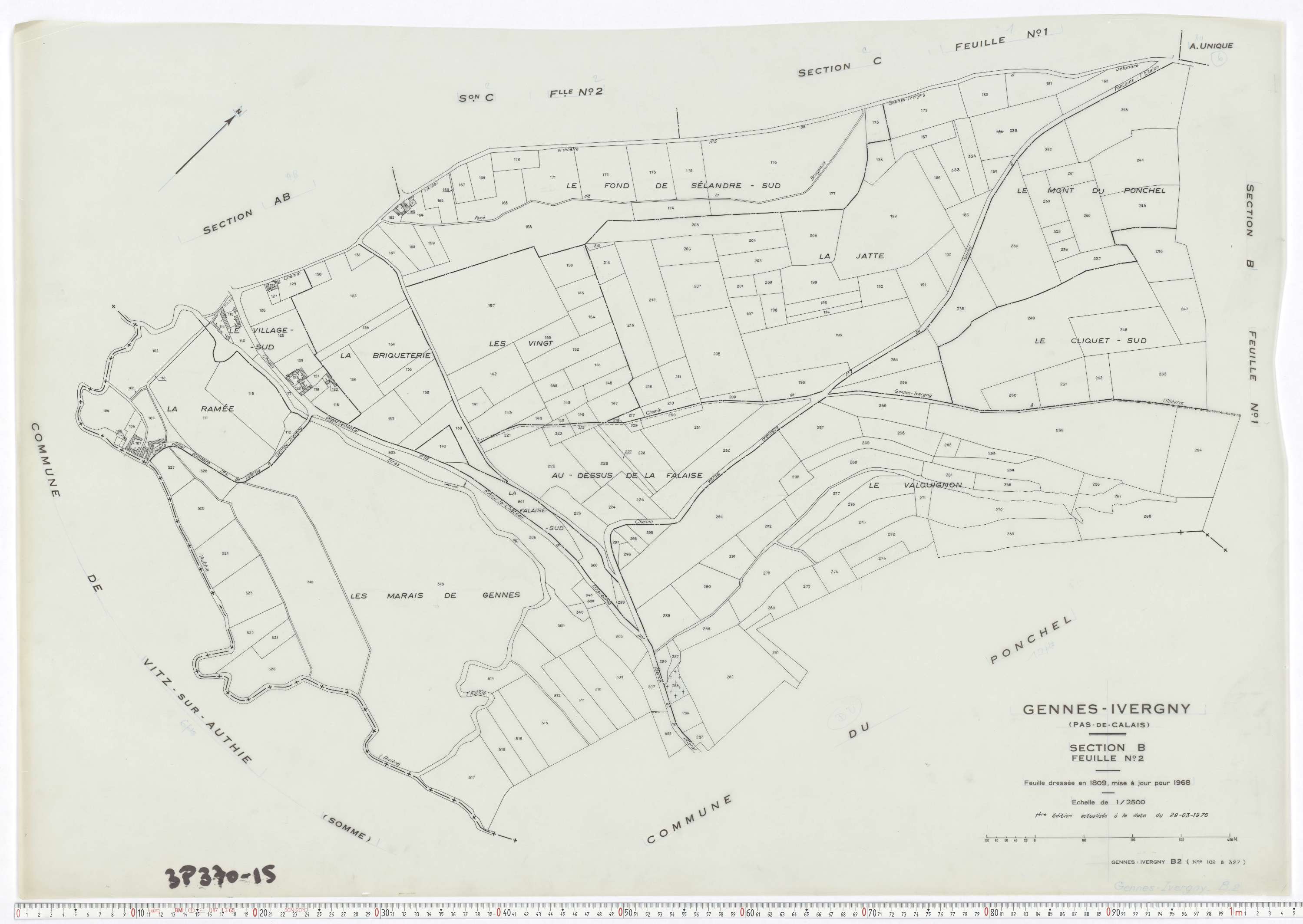 Ergny - Section B, feuille 2.