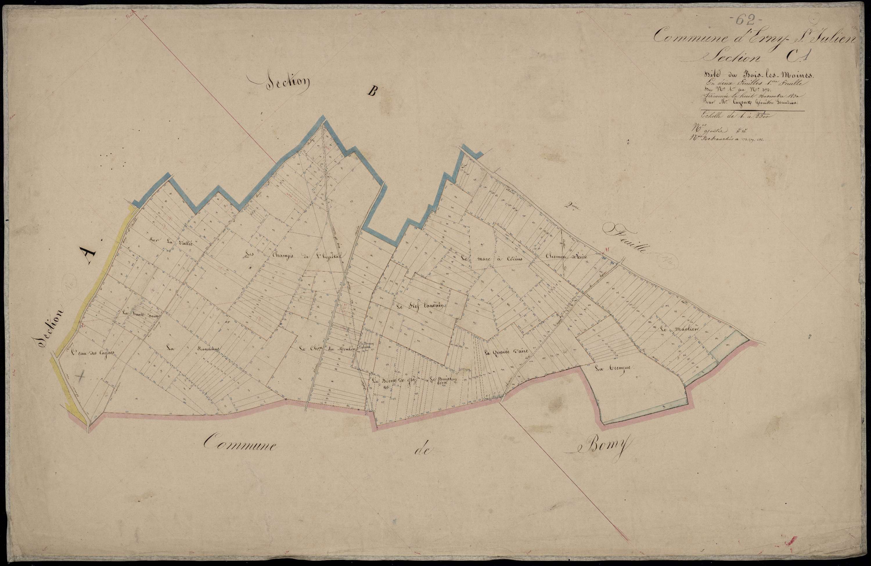 Erny-Saint-Julien - Section C, 1re feuille