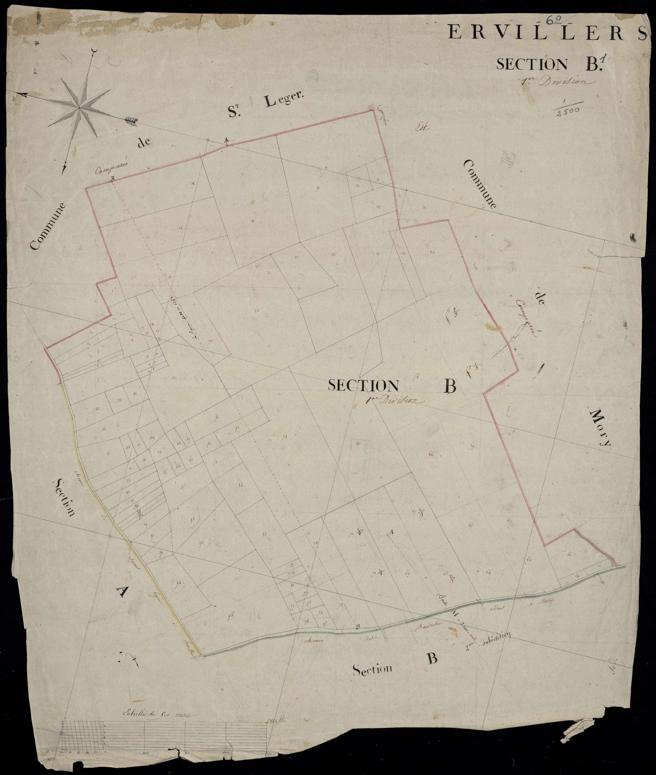 Ervillers - Section B, 1re feuille