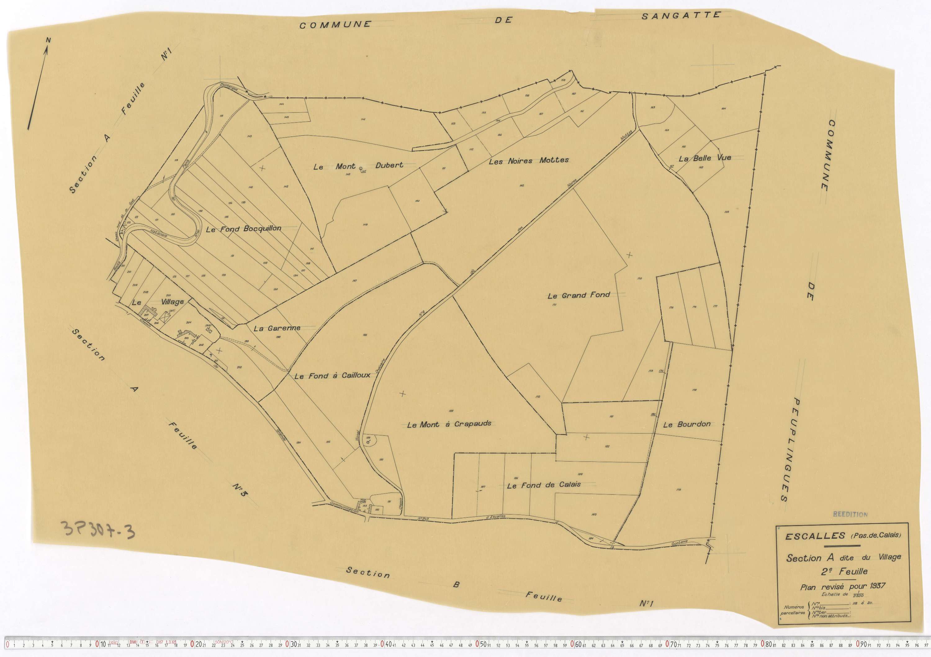 Escalles - Section A, feuille 2.