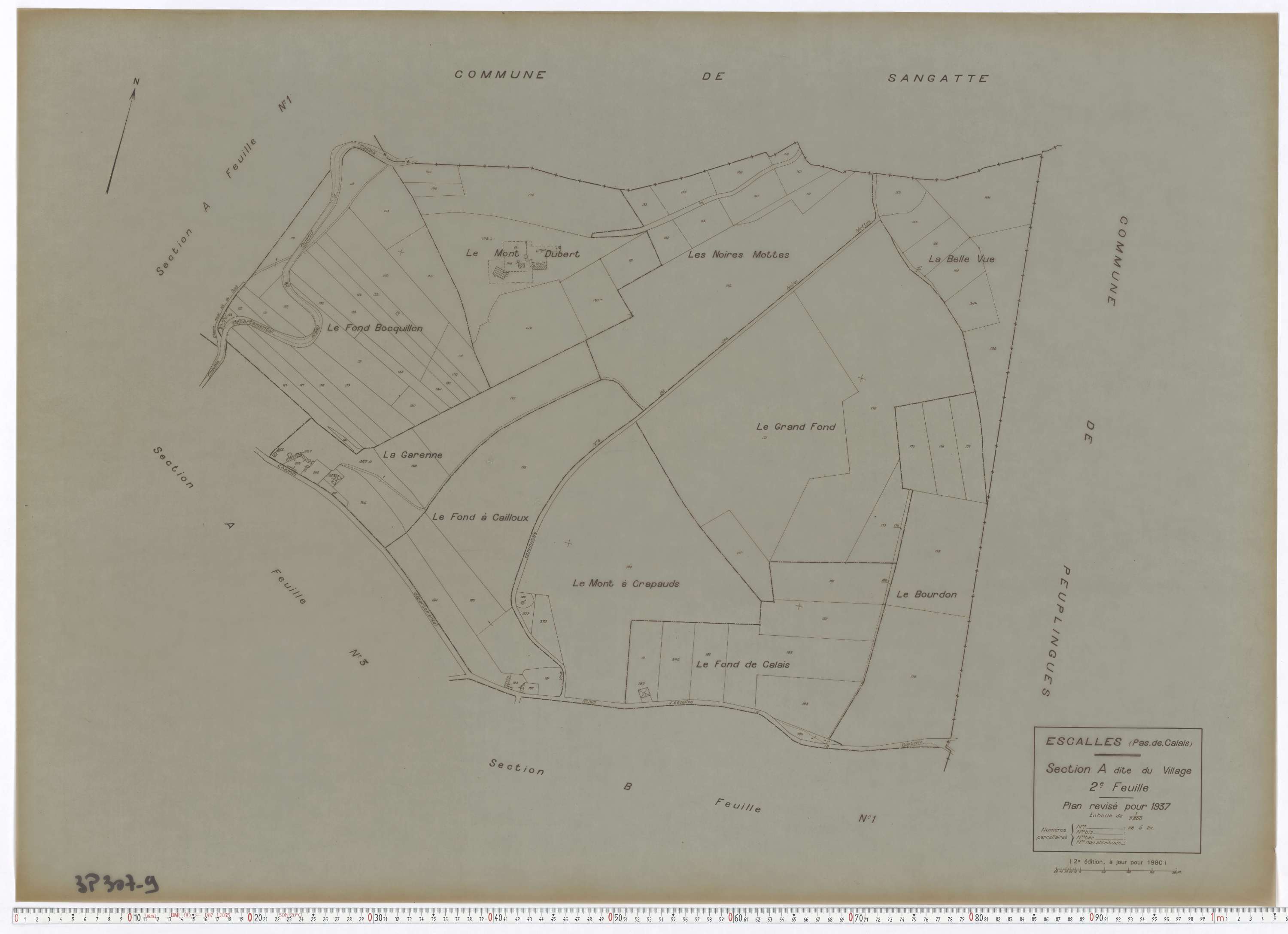Escalles - Section A, feuille 2.