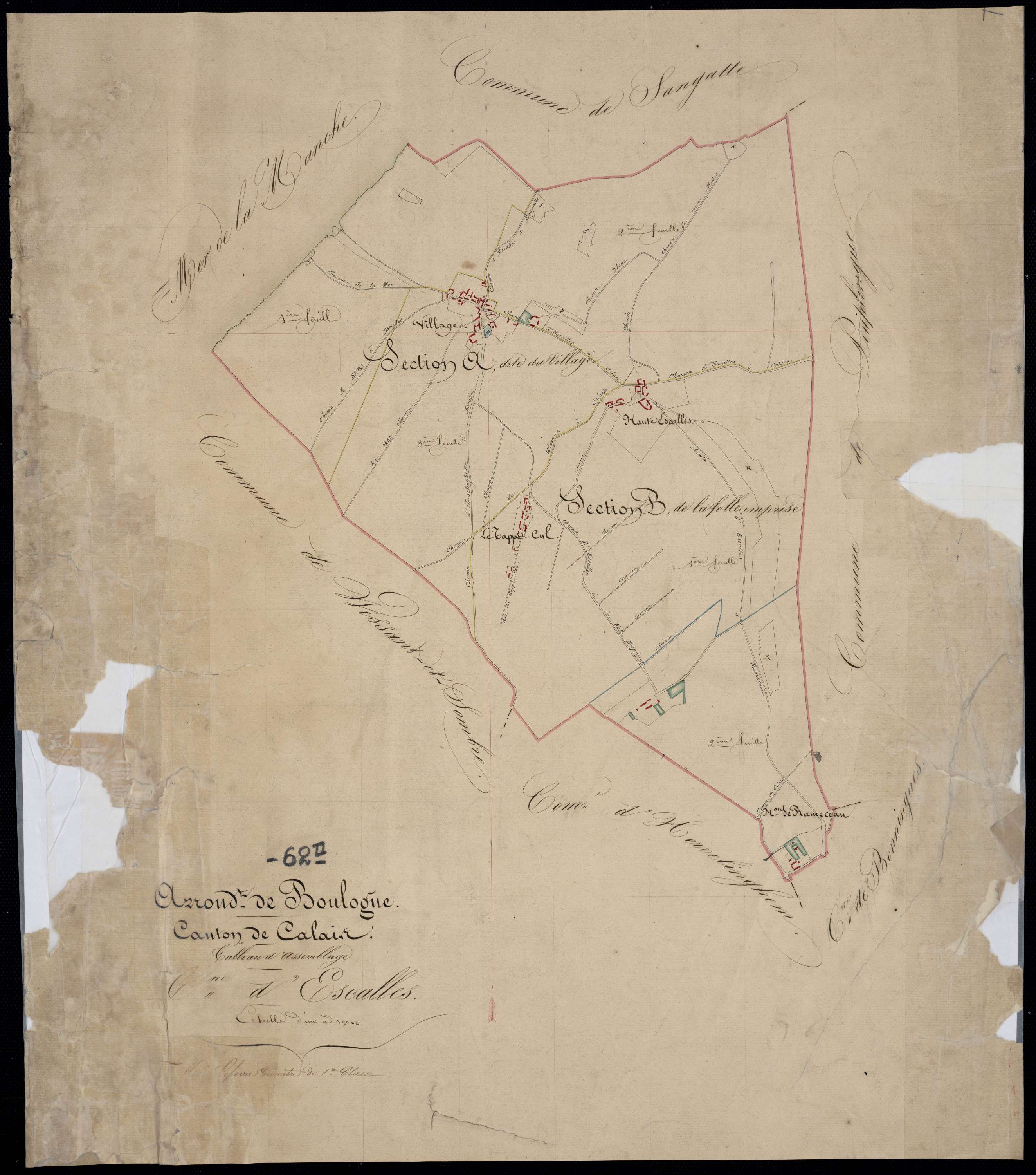 Escalles - Tableau d'assemblage