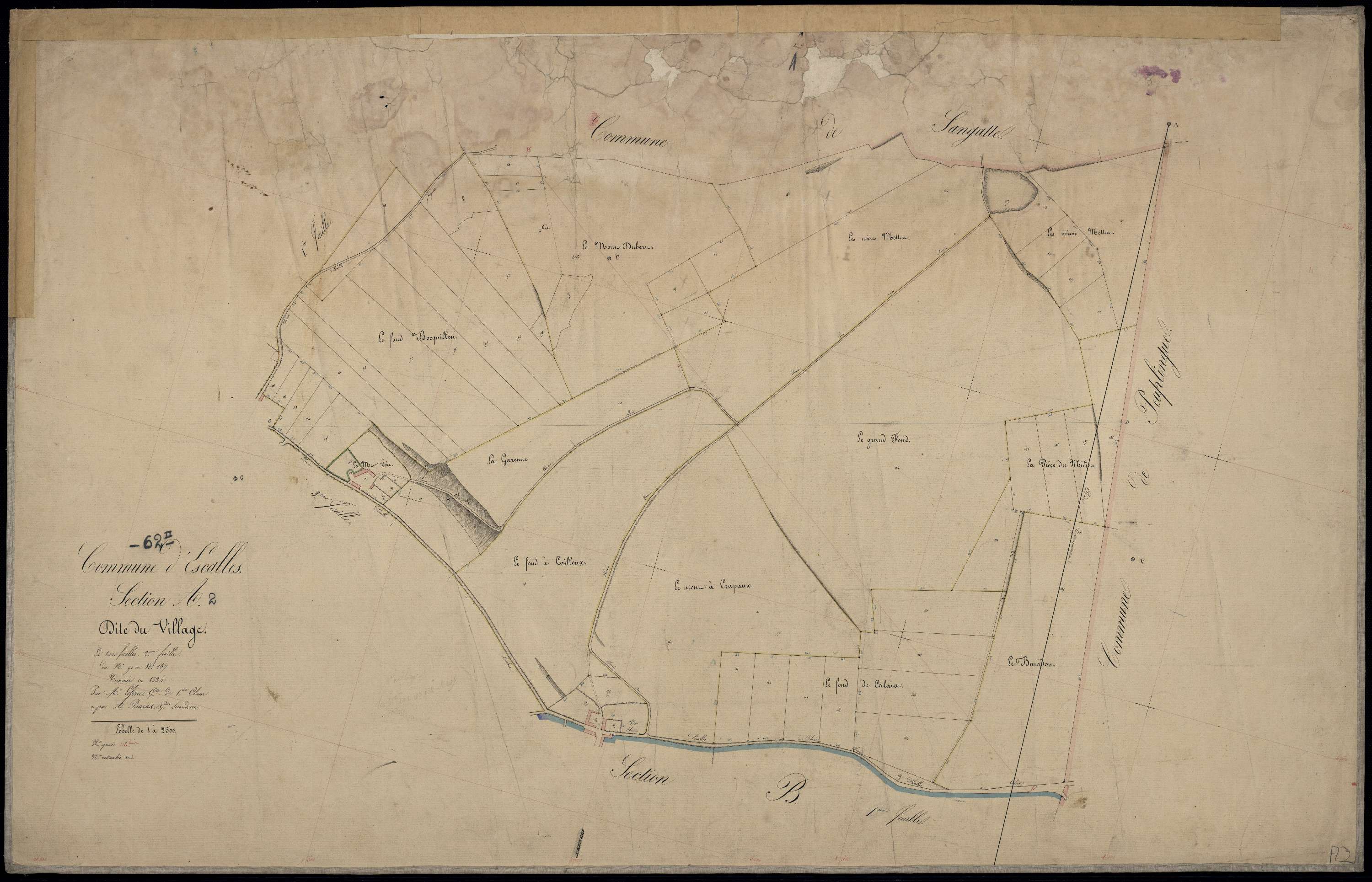 Escalles - Section A, 2e feuille
