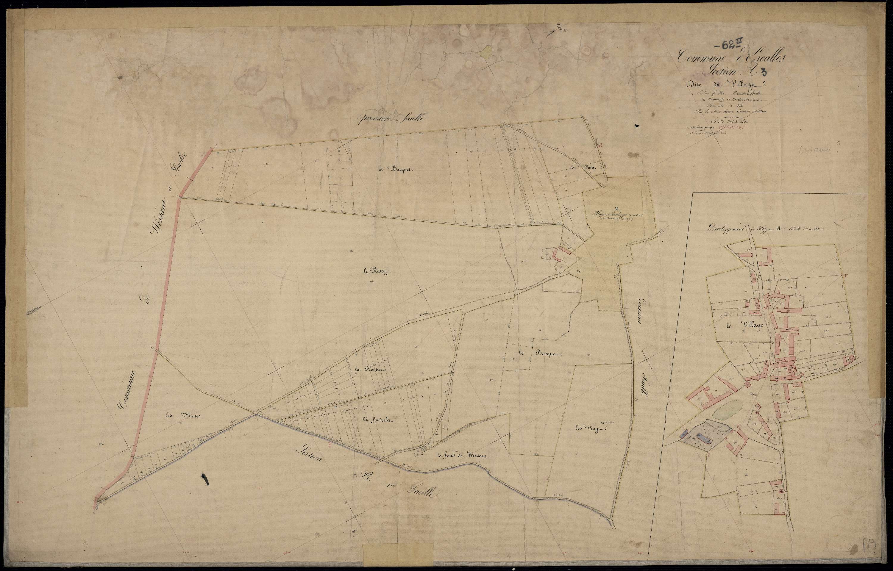 Escalles - Section A, 3e feuille