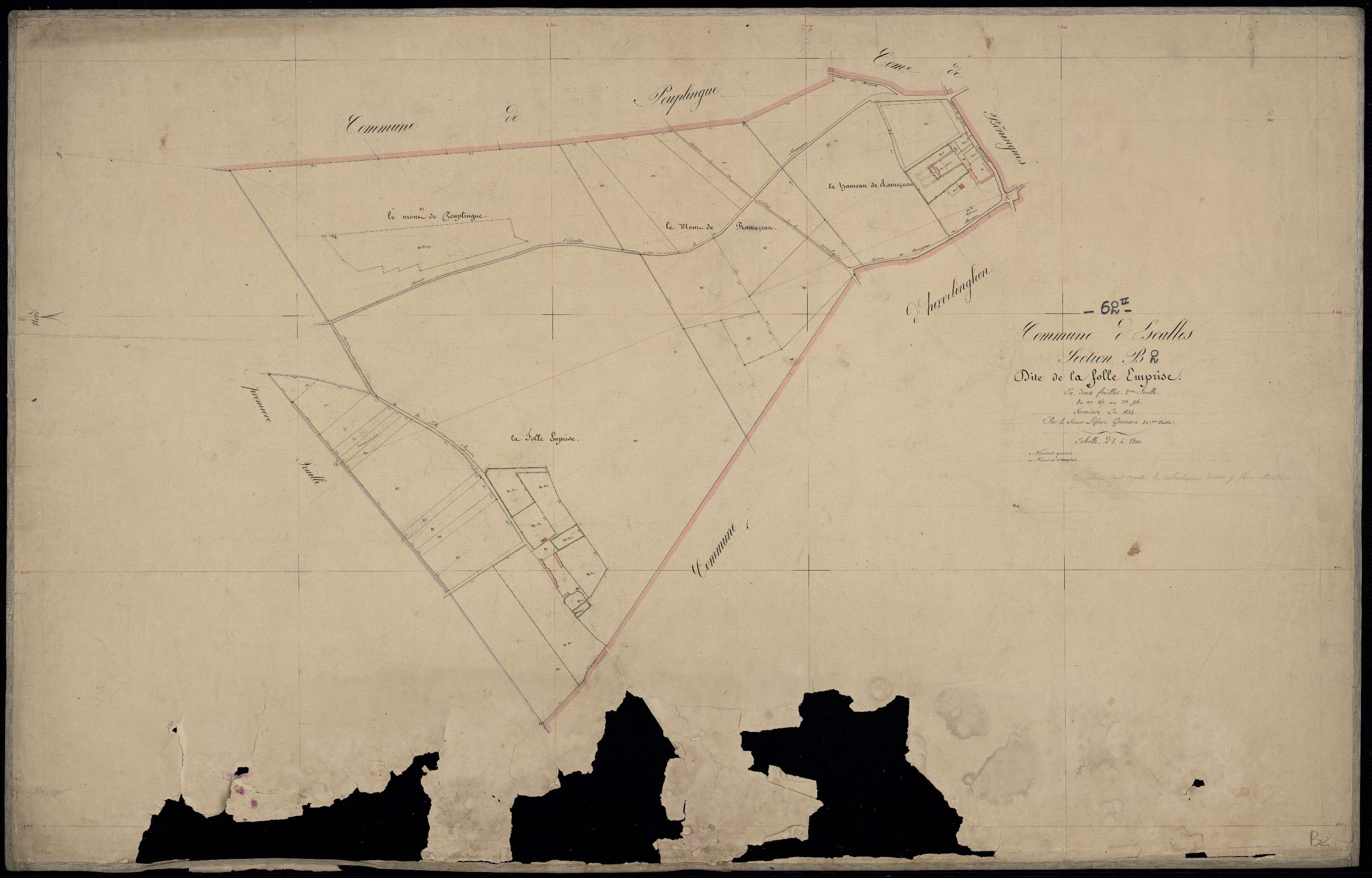 Escalles - Section B, 2e feuille