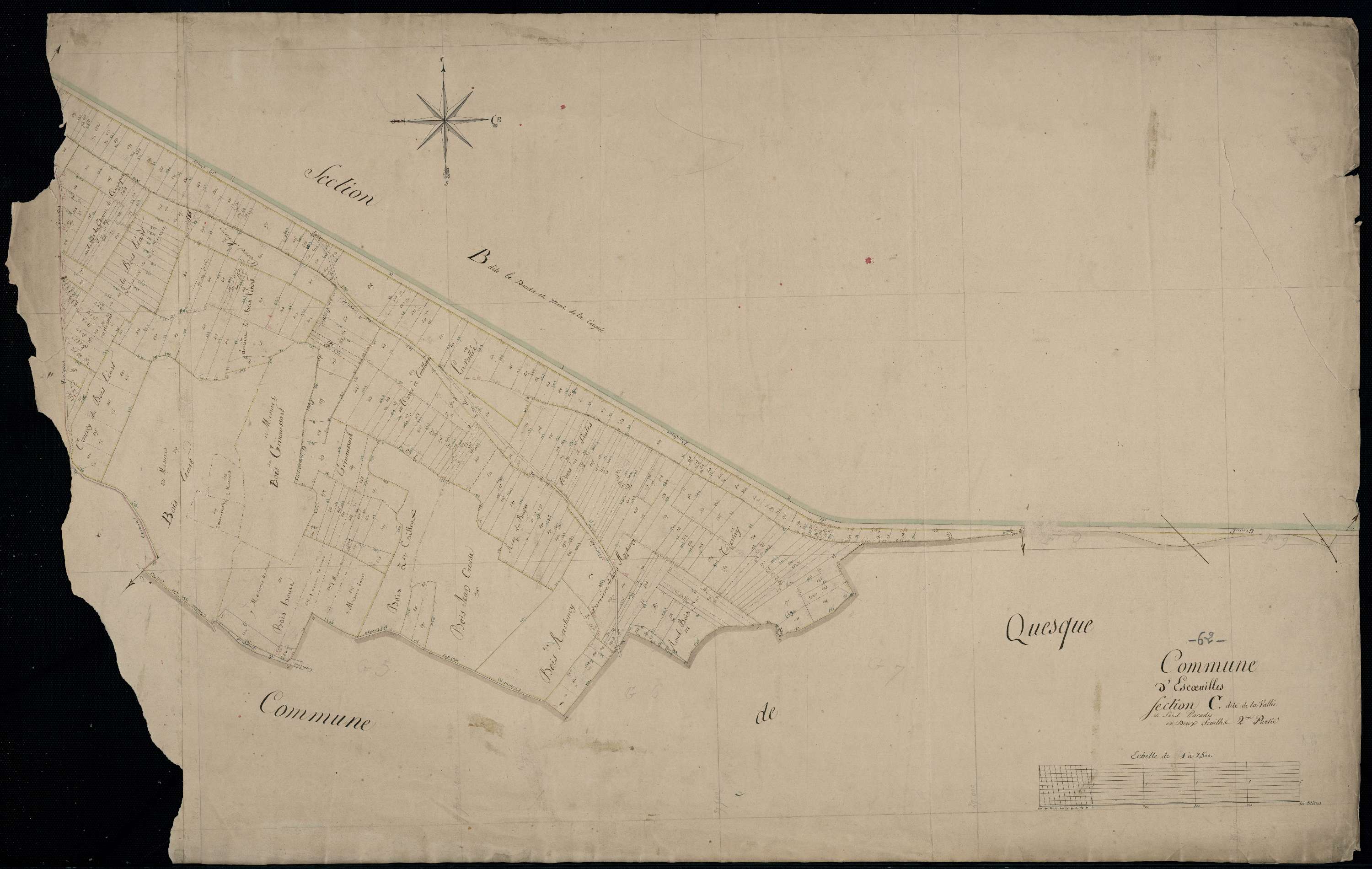 Escœuilles - Section C, 2e feuille