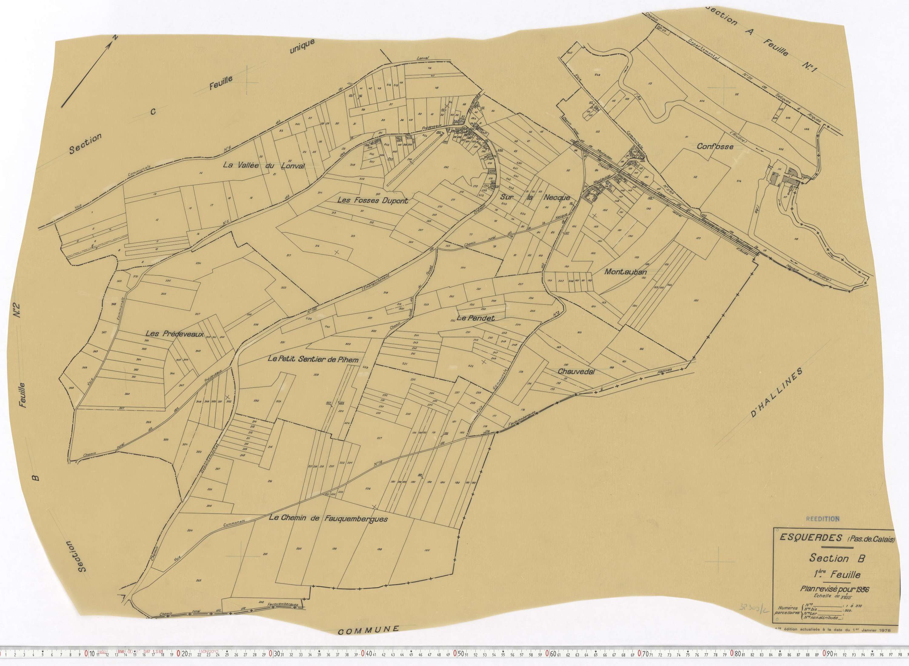 Esquerdes - Section B, feuille 1.