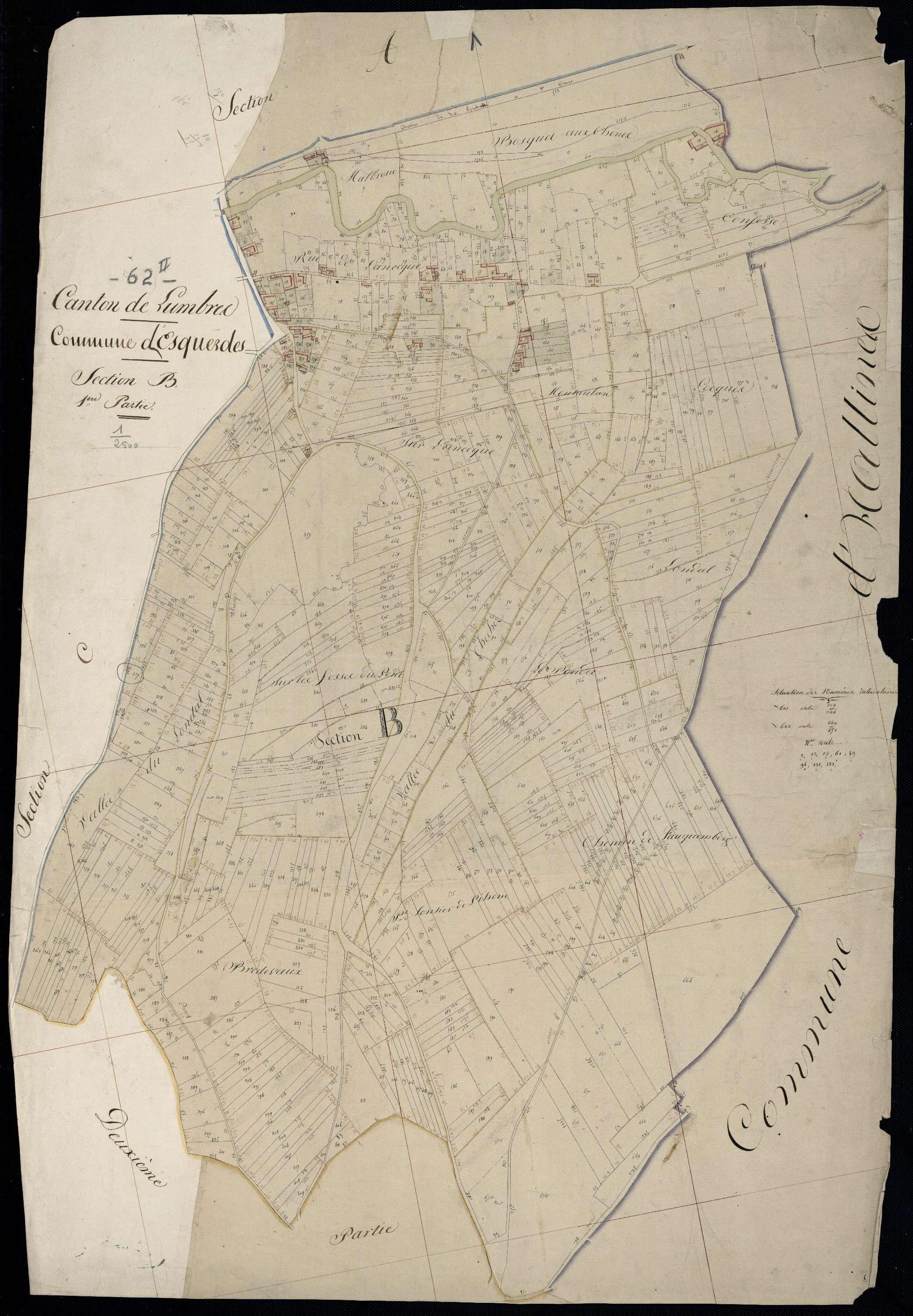 Esquerdes - Section B, 1re feuille