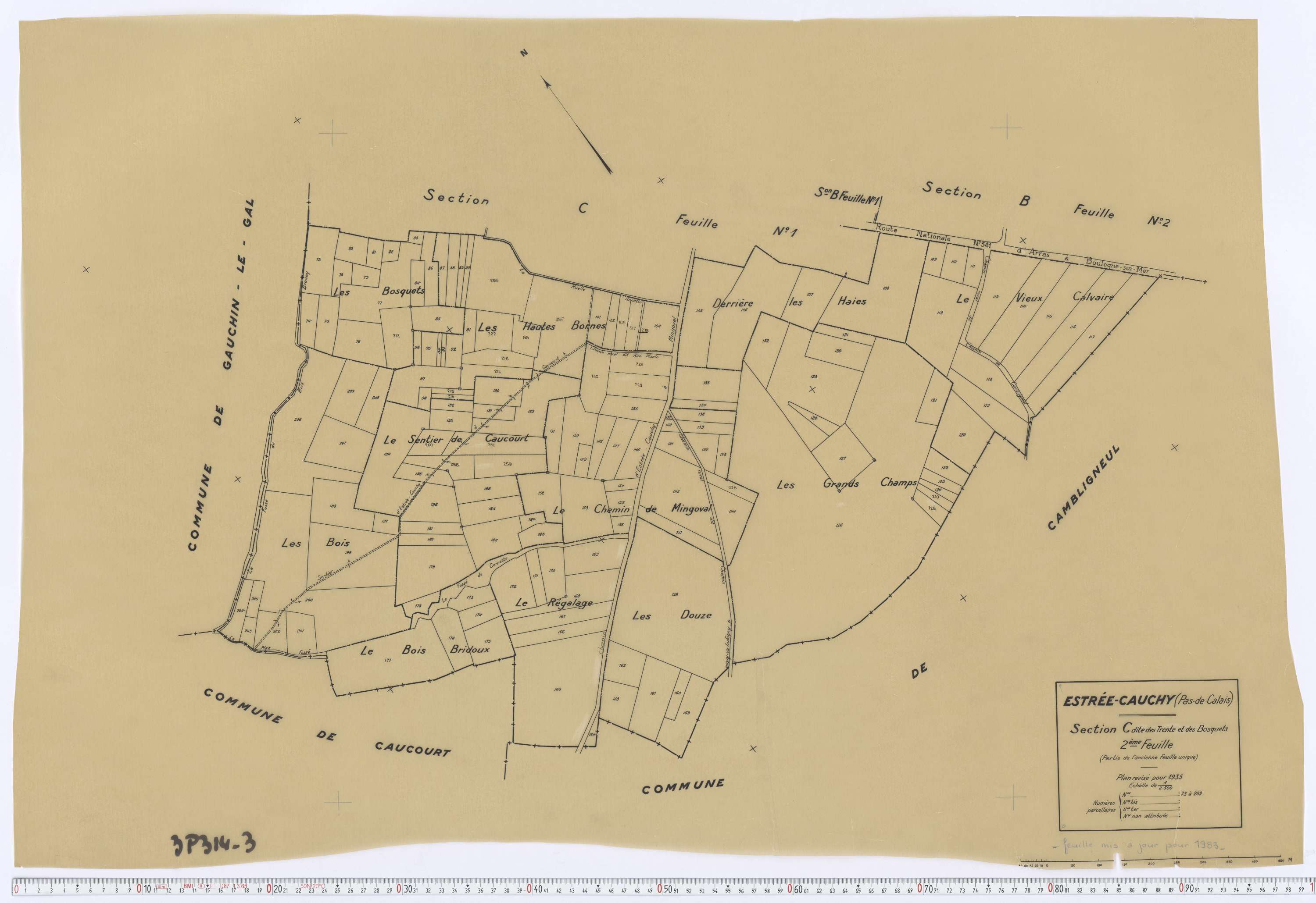Estrée - Section C, feuille 2.