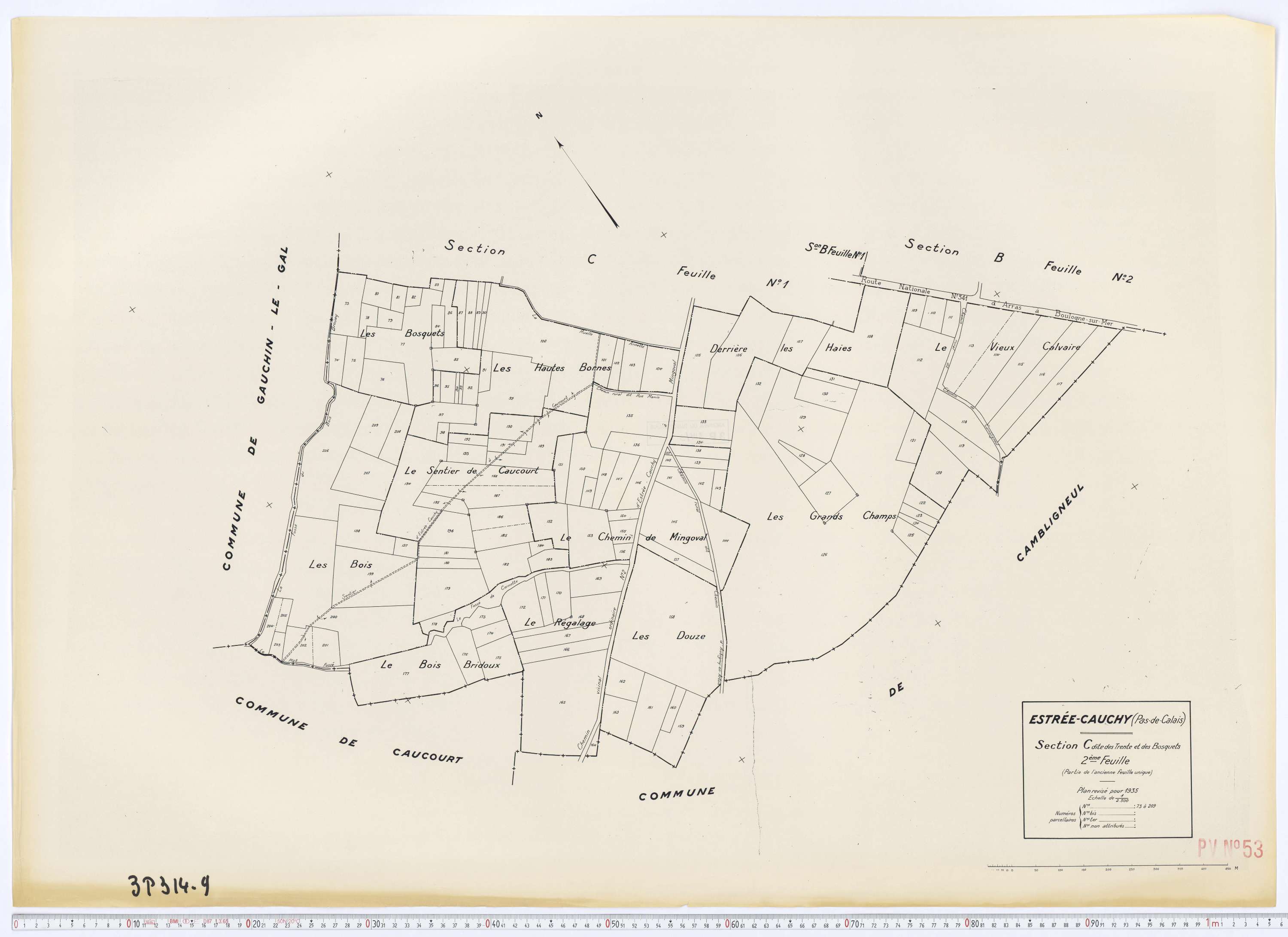 Estrée - Section C, feuille 2.