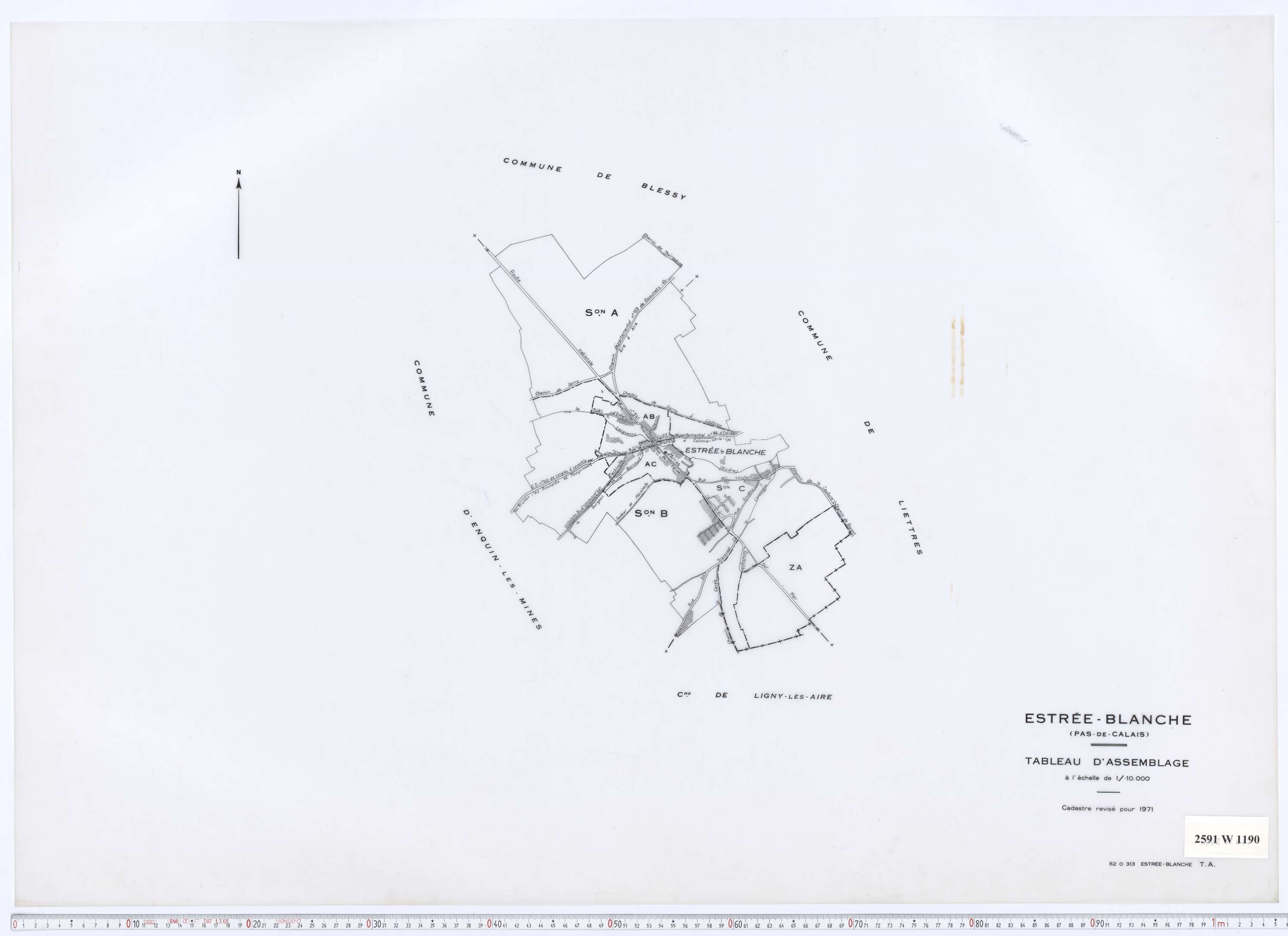 Estrée-Blanche - Tableau d'assemblage.
